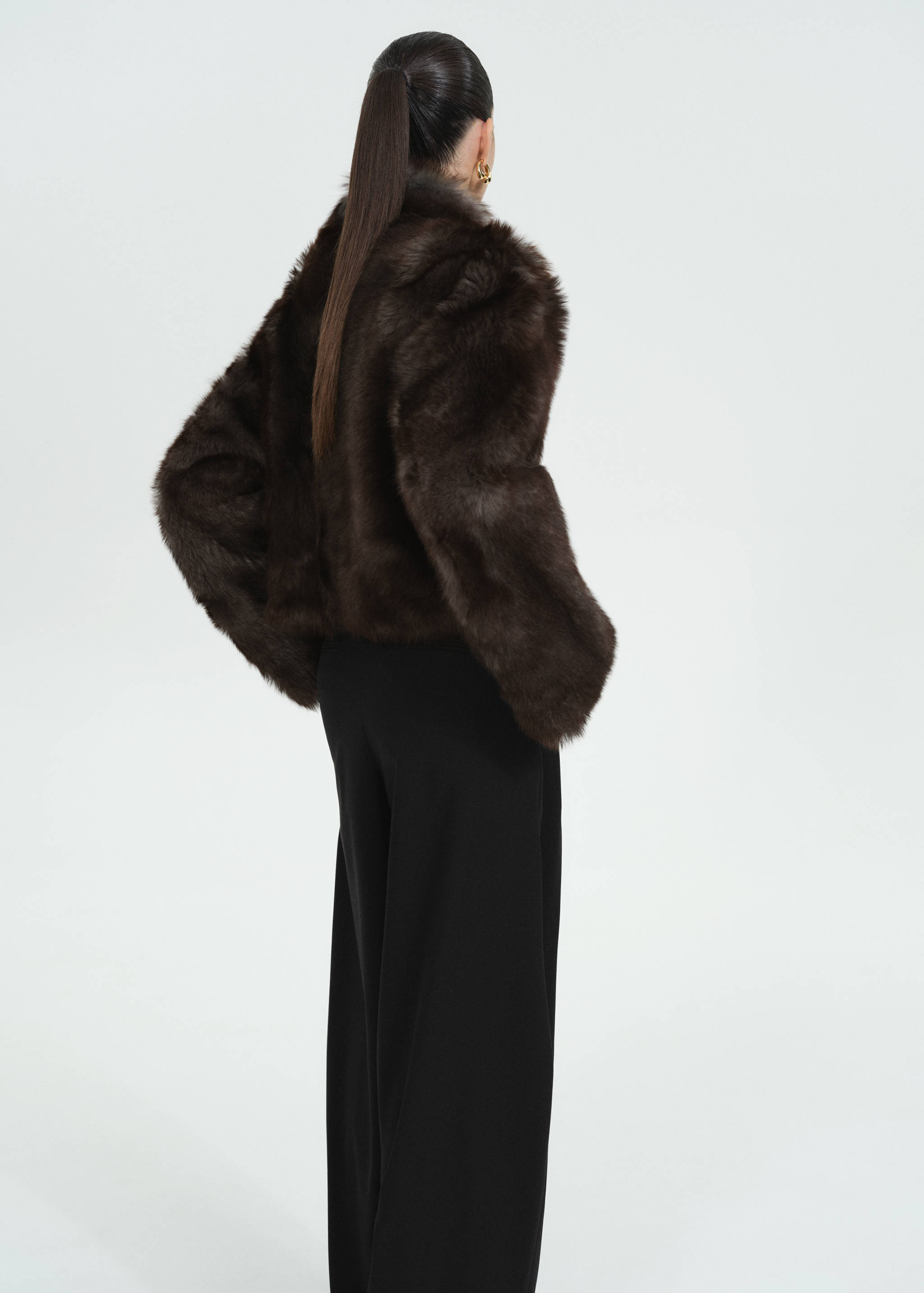 Kožna jakna sa 100 % krznom - Stražnji dio artikla