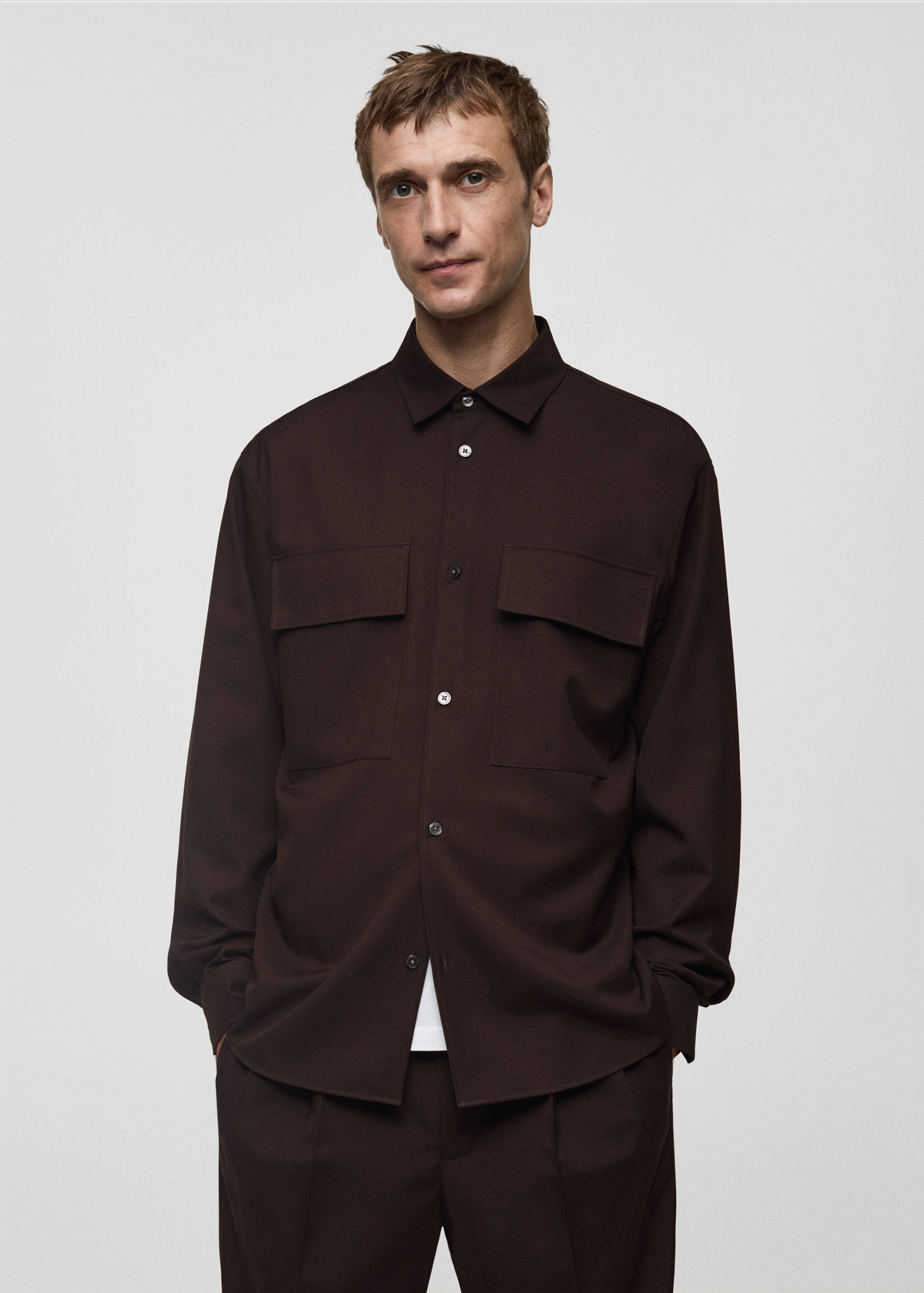 Slim-fit shirt with pockets - Medium plane
