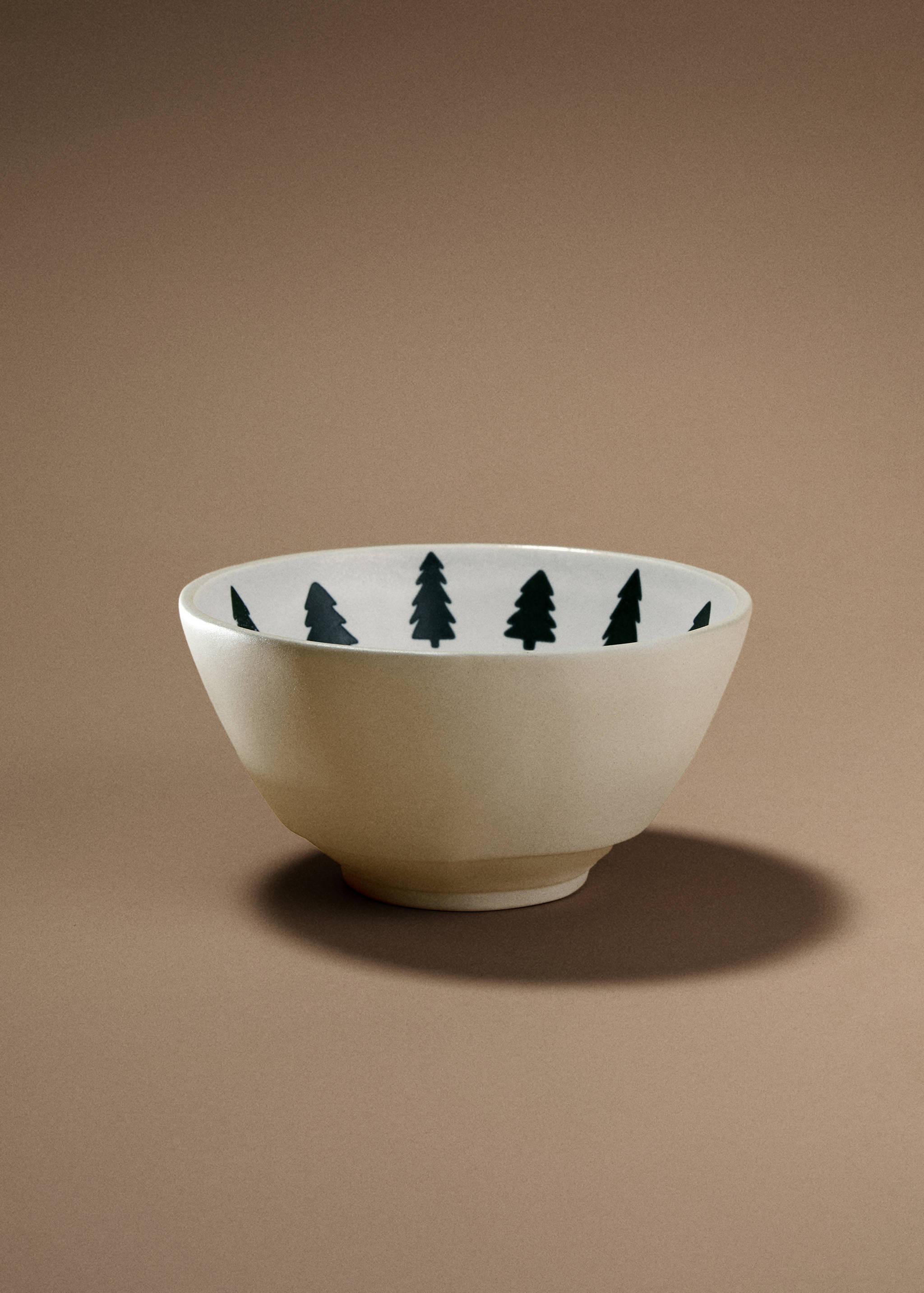 Kom met kerstbomendessin - Overzichtstekening