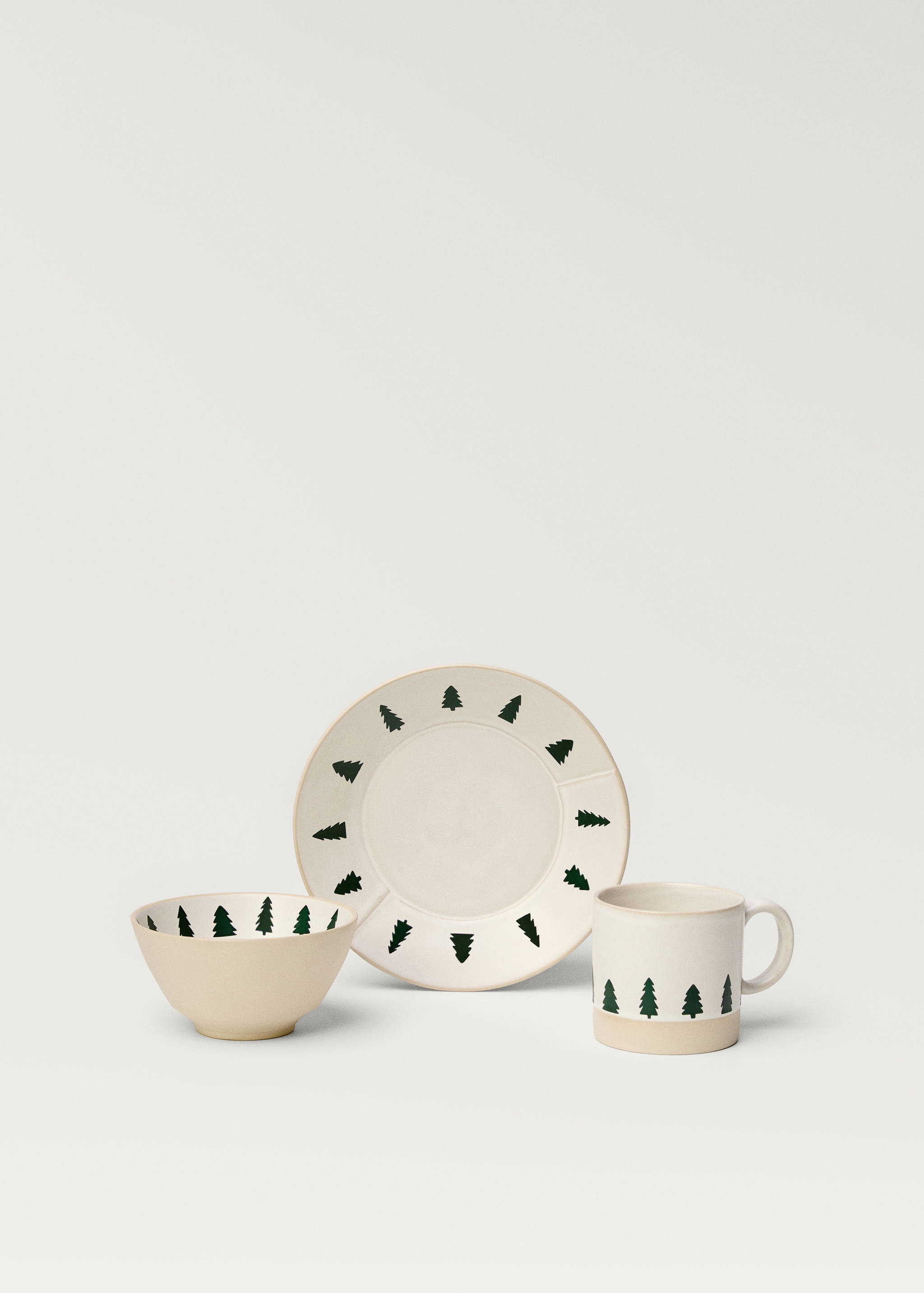 Kom met kerstbomendessin - Detail van het artikel 3