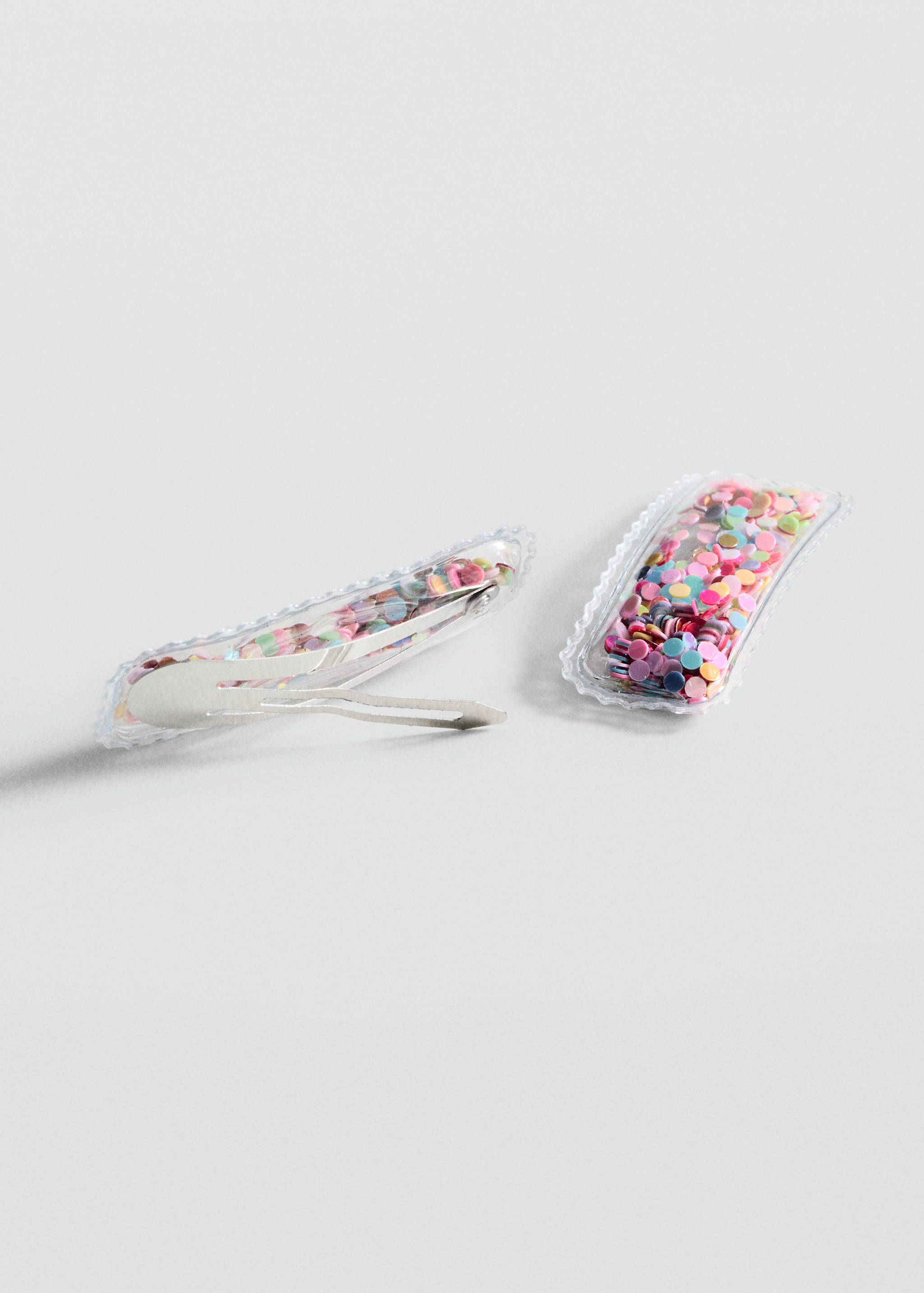 Pack of 2 fur-effect hair clips - Medium plane