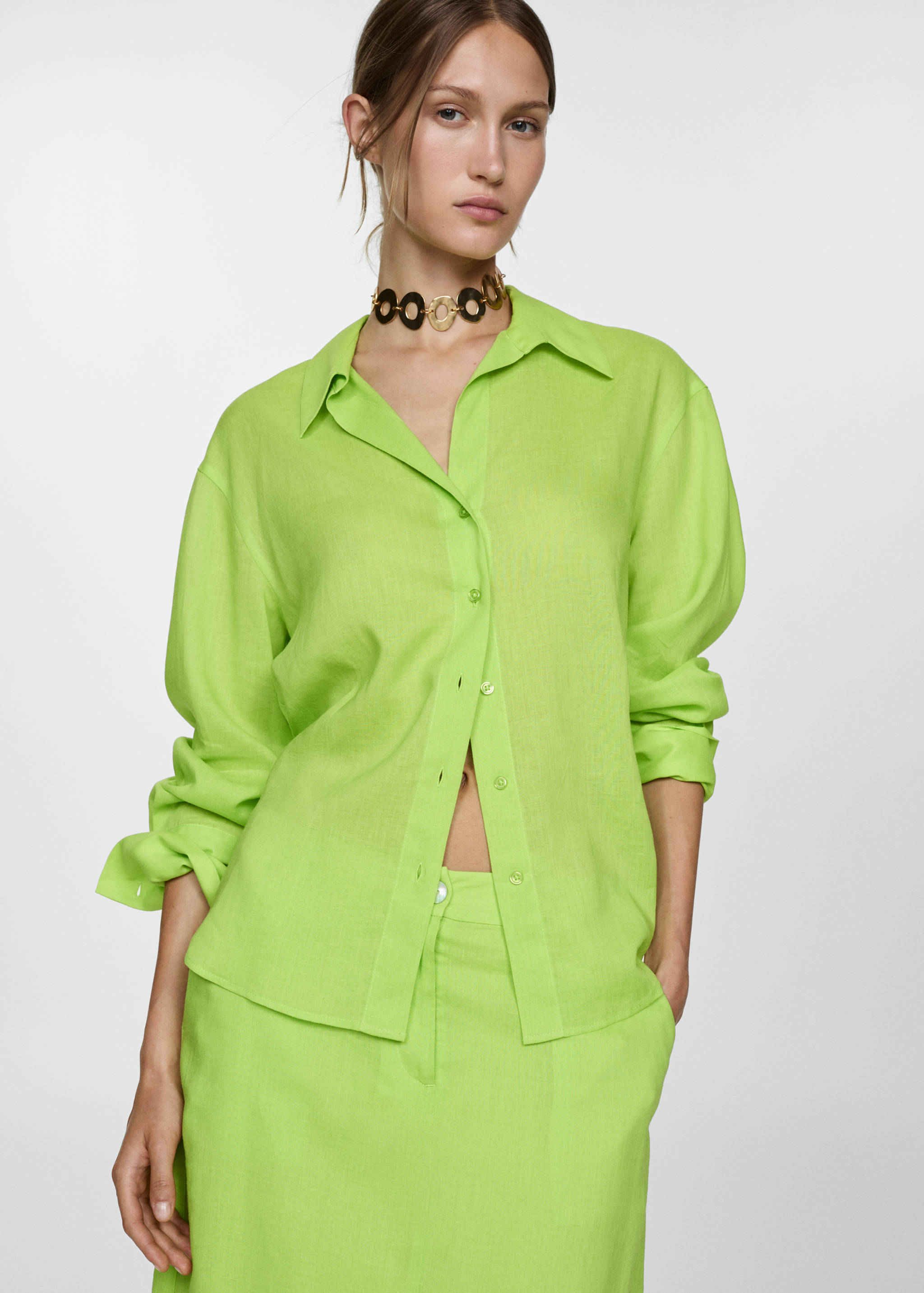 莱赛尔纤维长裙 - null