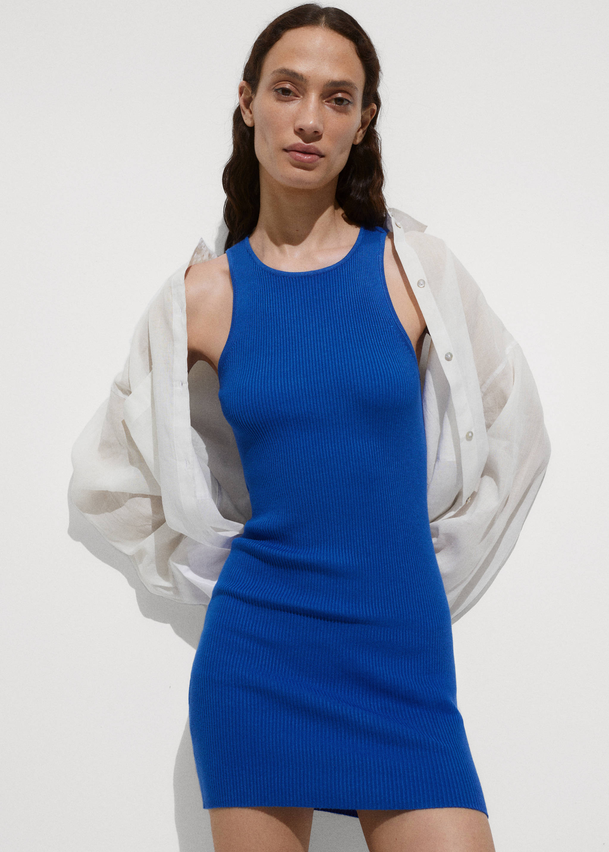 Short knitted dress - Medium plane