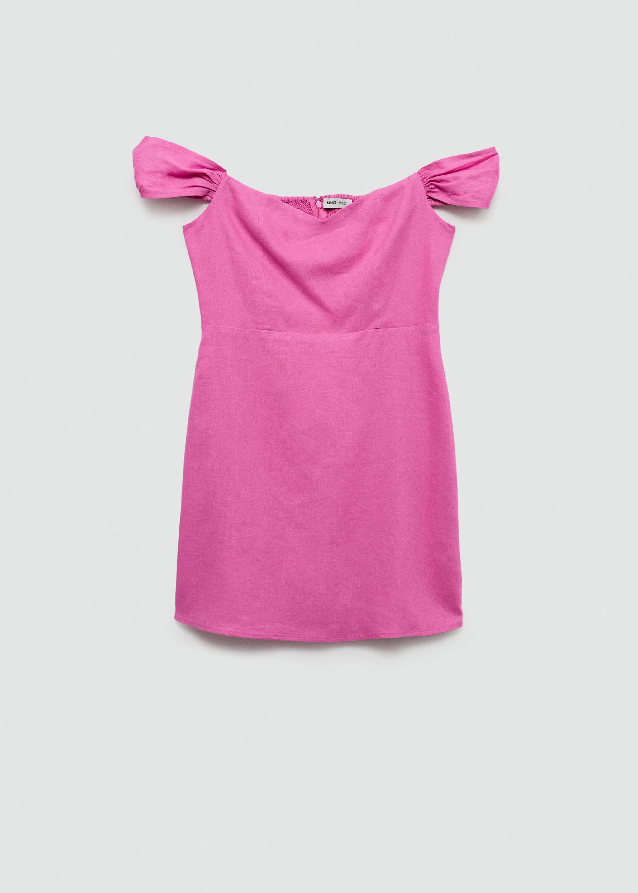 Boat-neck linen dress - Article without model