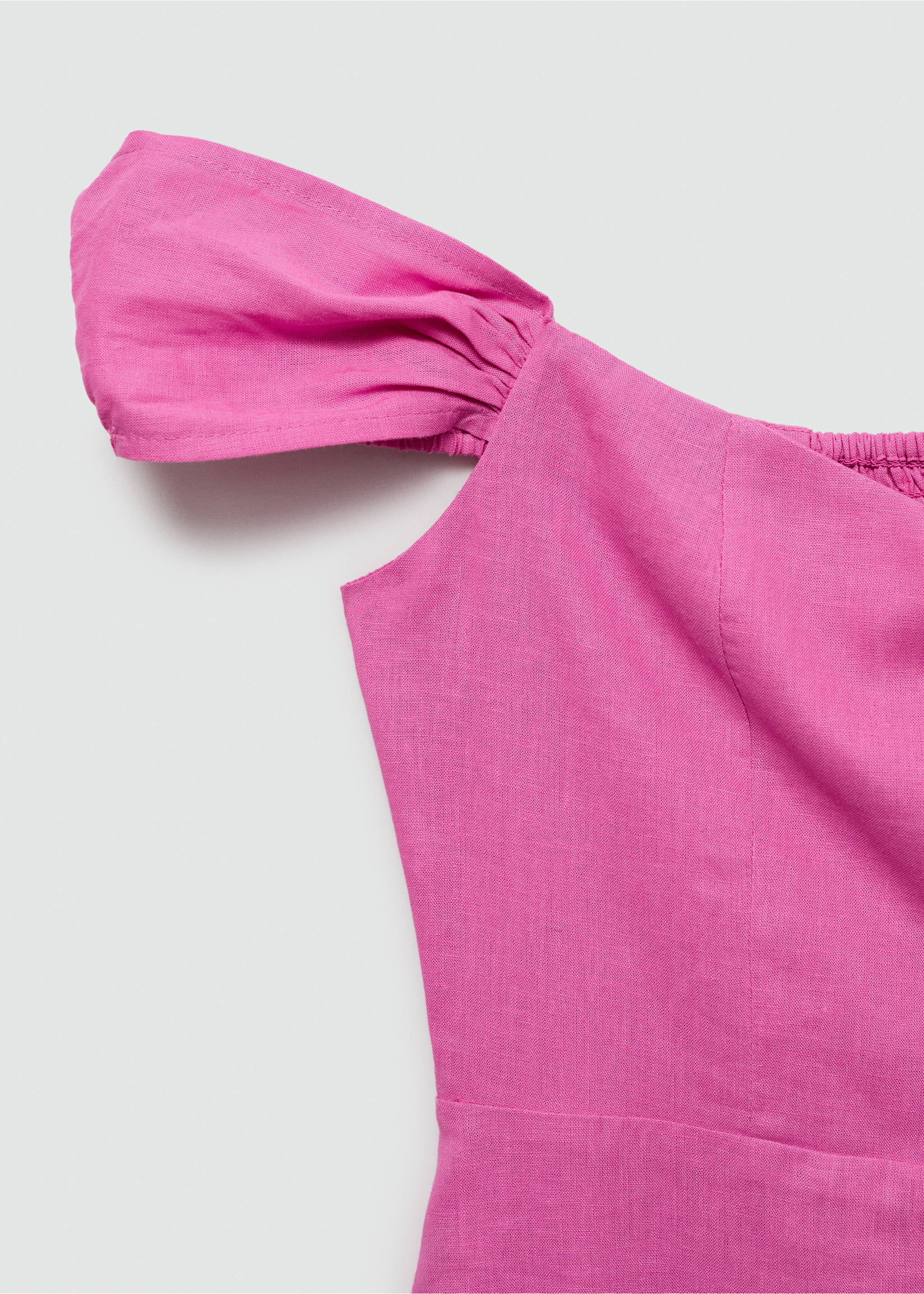 Robe lin col bateau - Détail de l'article 8, Rose clair. Ref: 77060343-00.