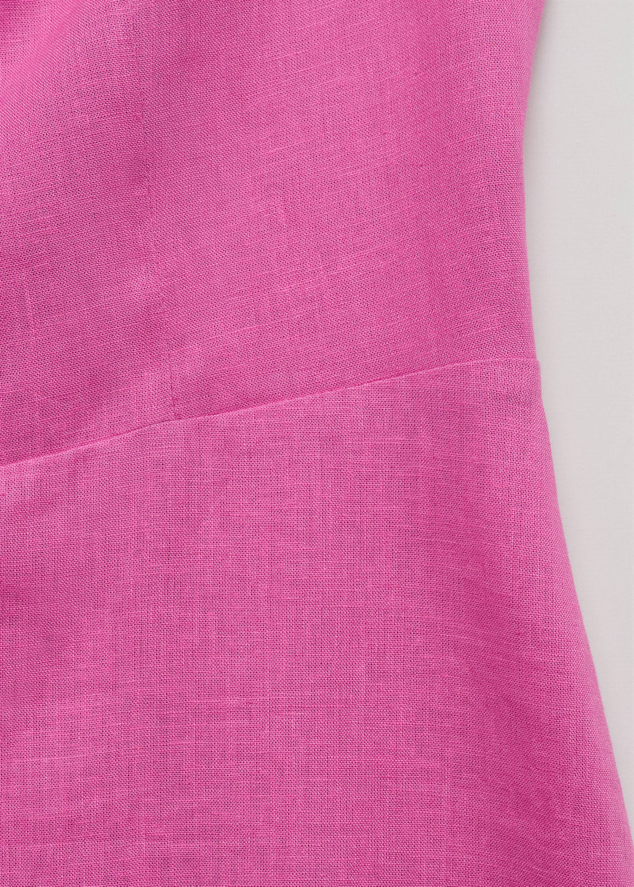 Boat-neck linen dress - Details of the article 0