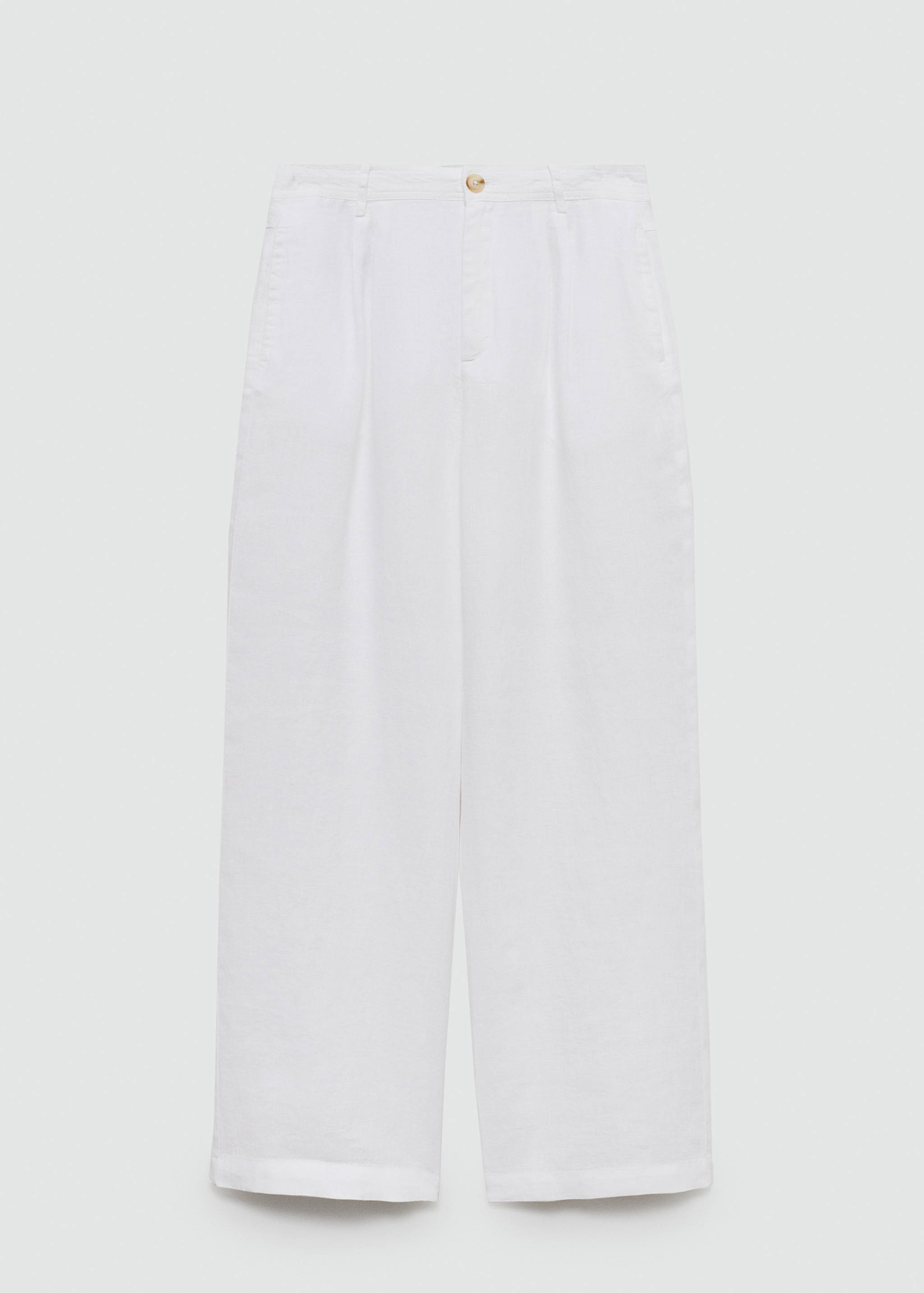 Pleated linen trousers - Article without model