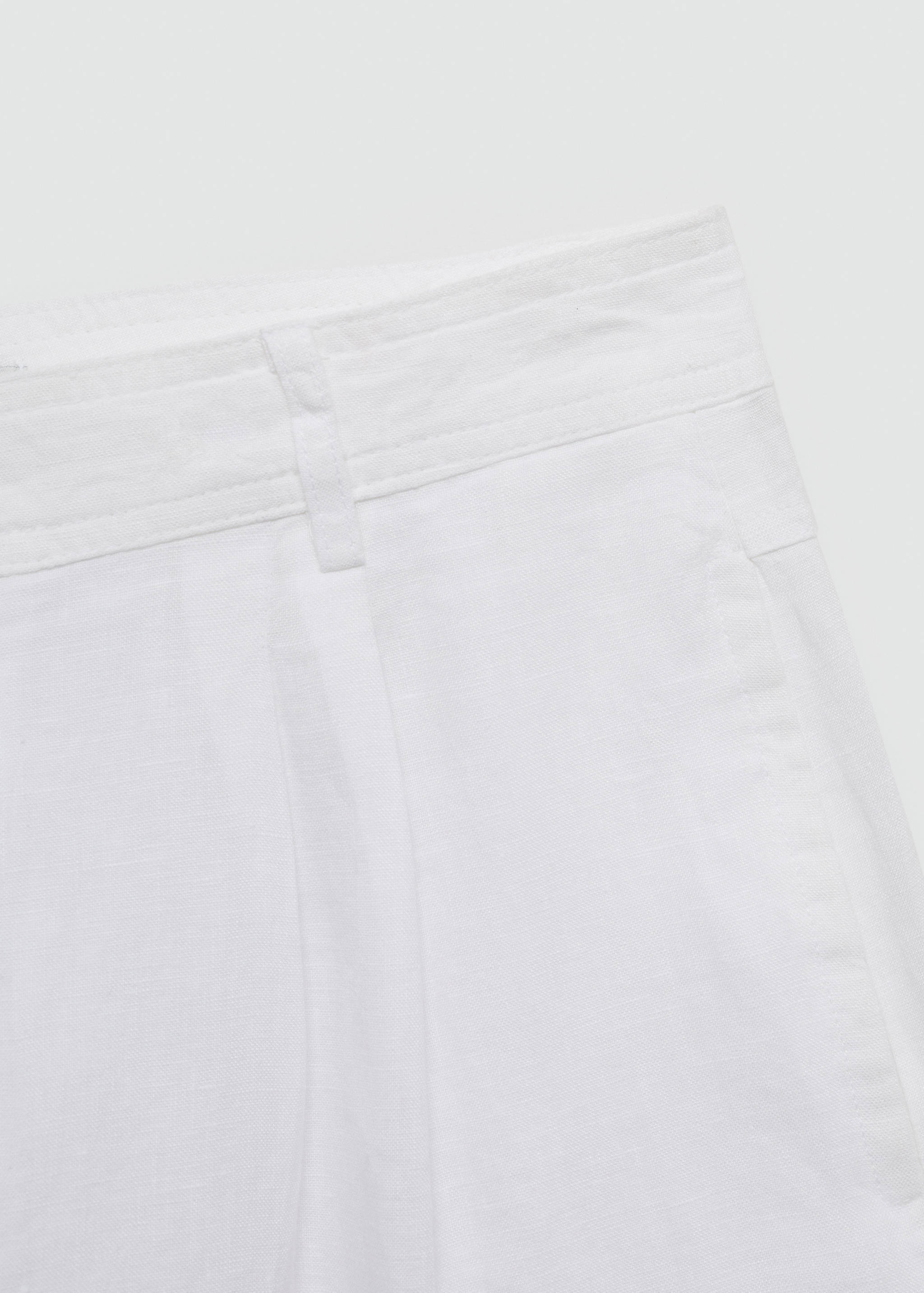 Pleated linen trousers - Details of the article 0