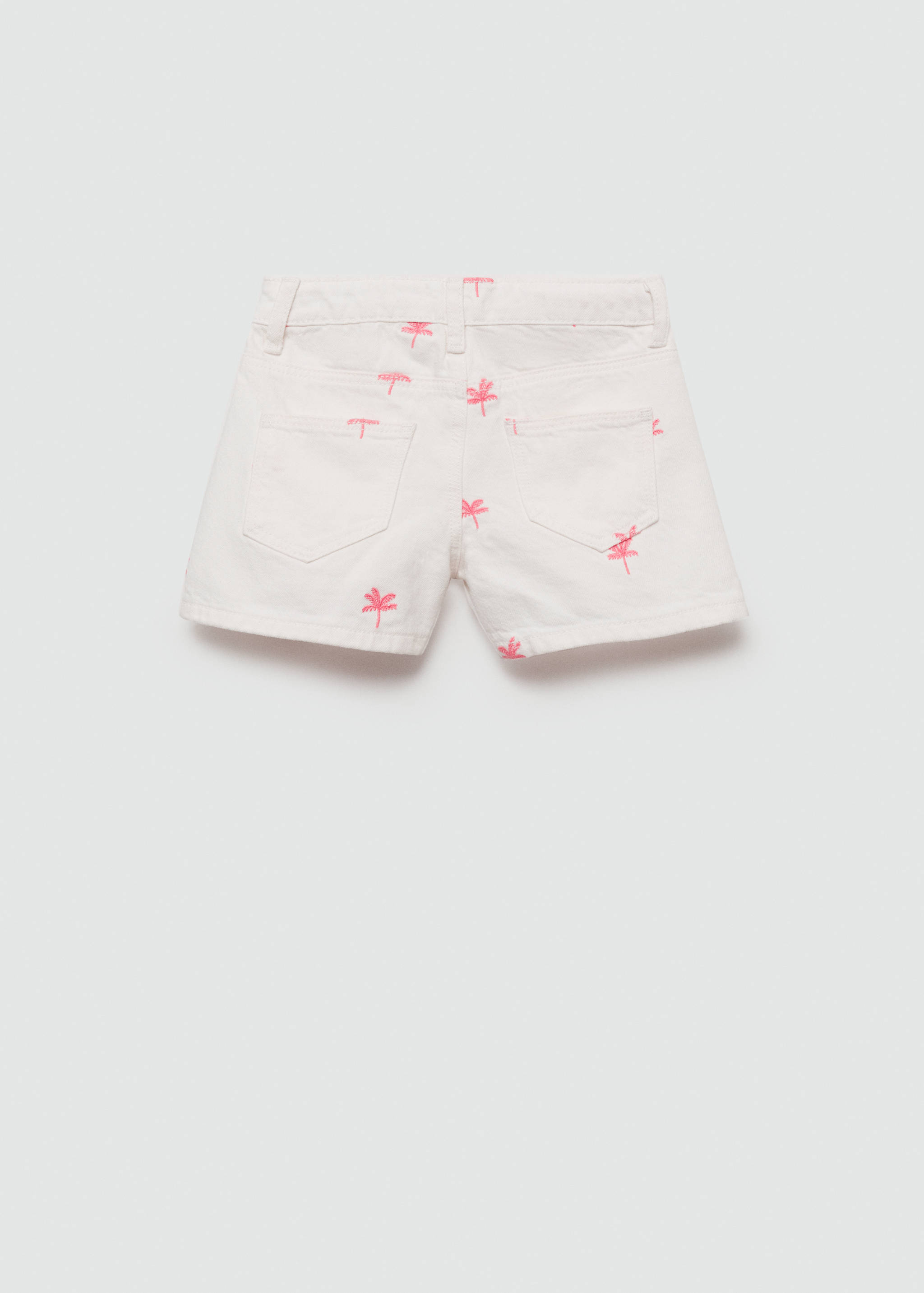 Embroidered cotton shorts - Reverse of the article