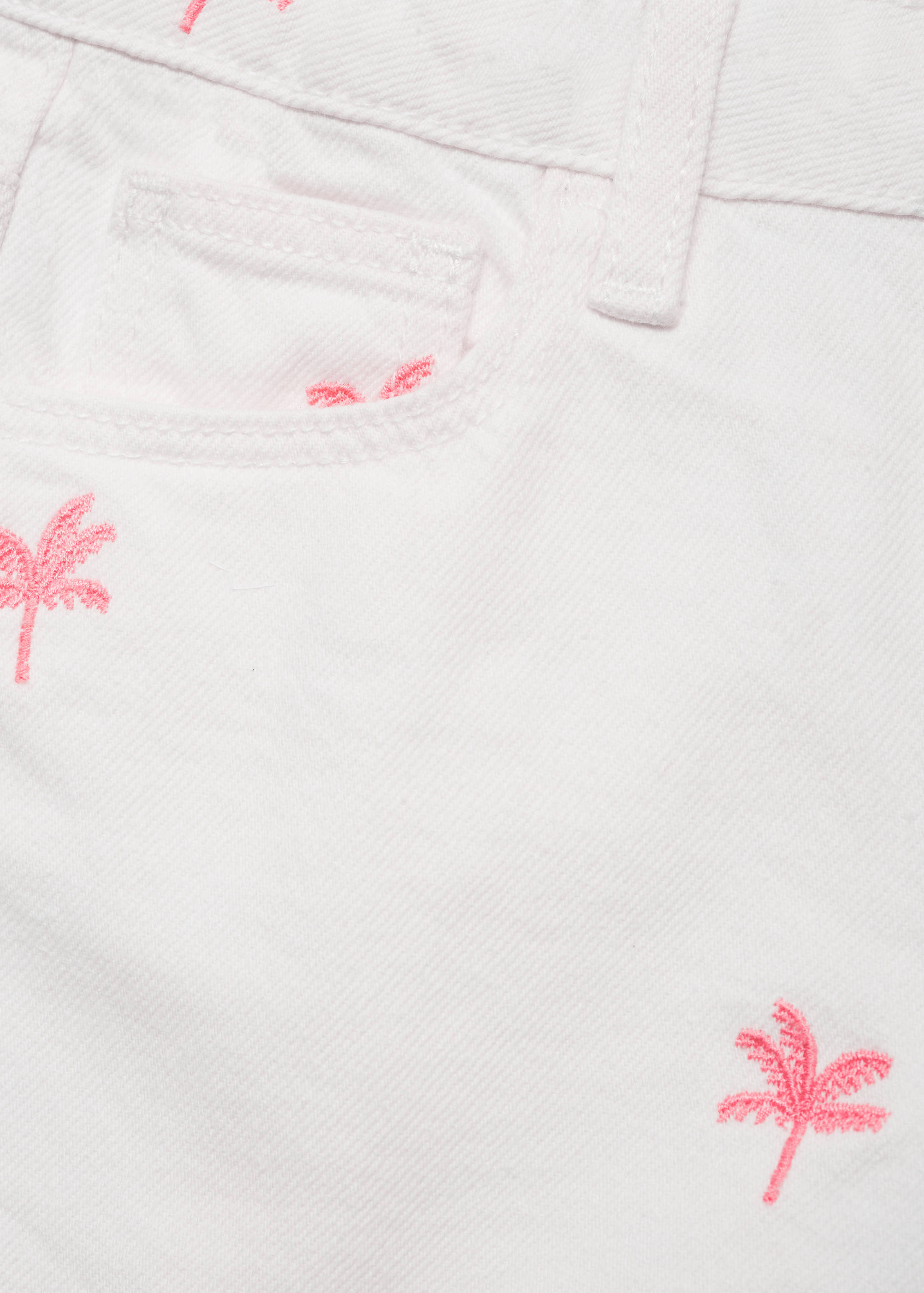 Embroidered cotton shorts - Details of the article 0