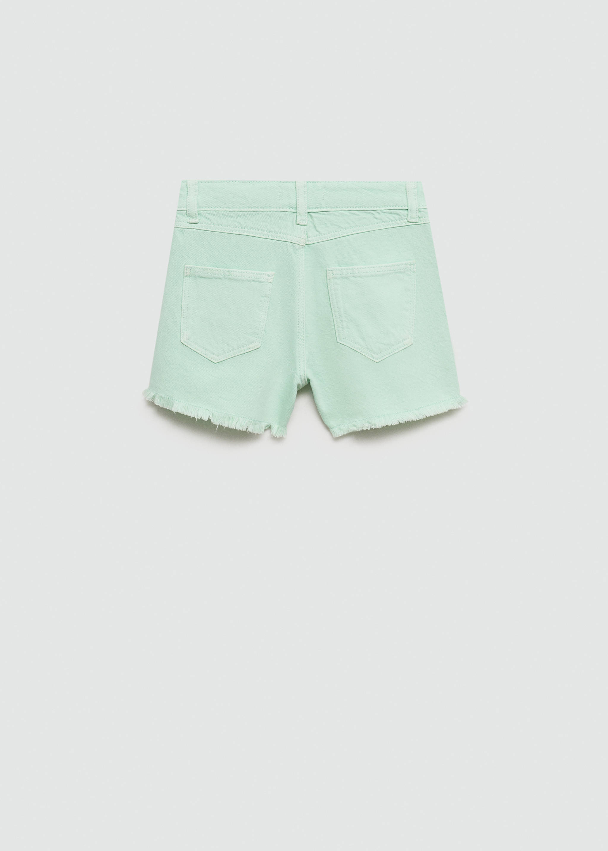 Frayed hem shorts - Reverse of the article