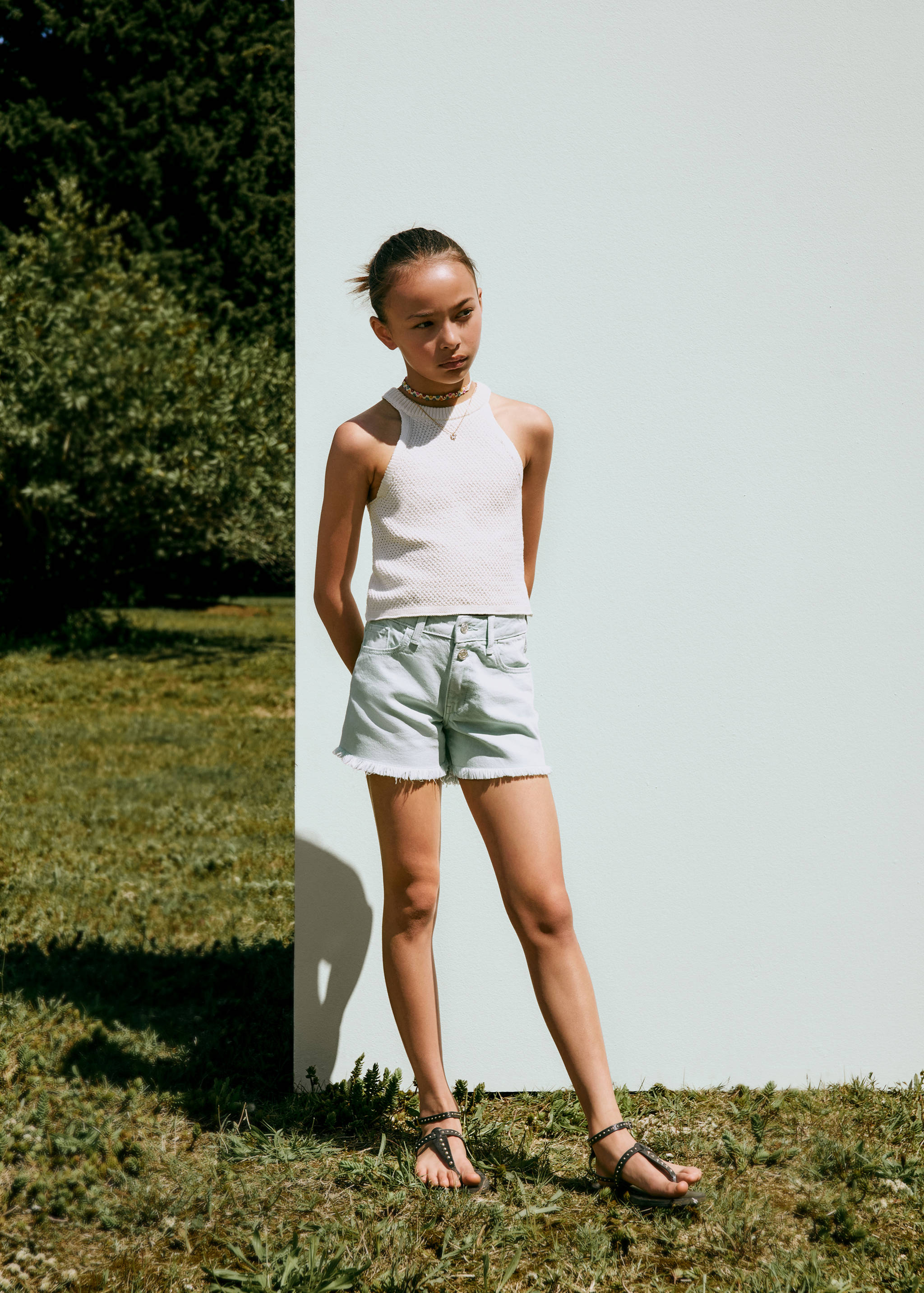 Frayed hem shorts - Details of the article 5