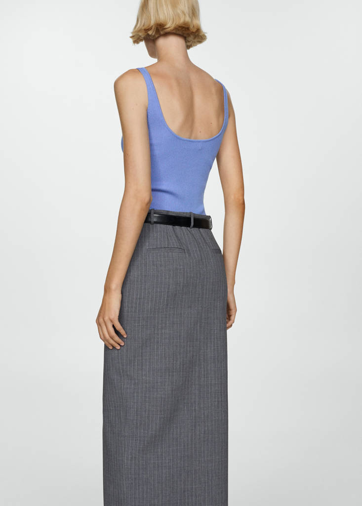 Knit strap top — Sky Blue