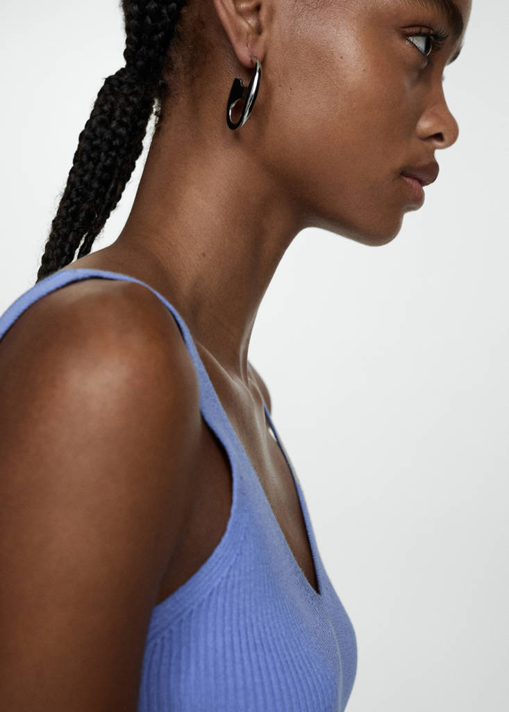 Knit strap top — Sky Blue