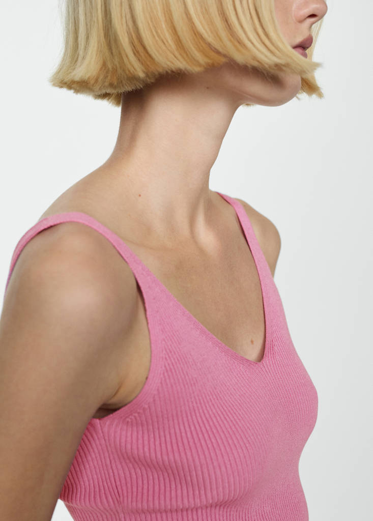 Knit strap top — Light Pink
