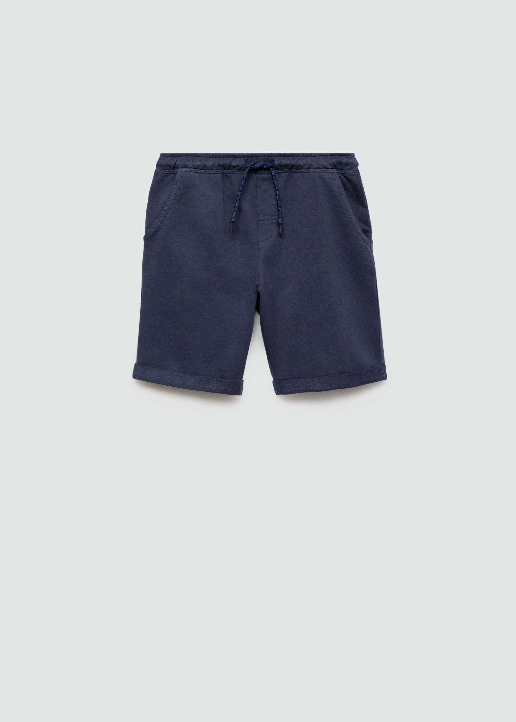 Elastic waist cotton Bermuda shorts - Article without model