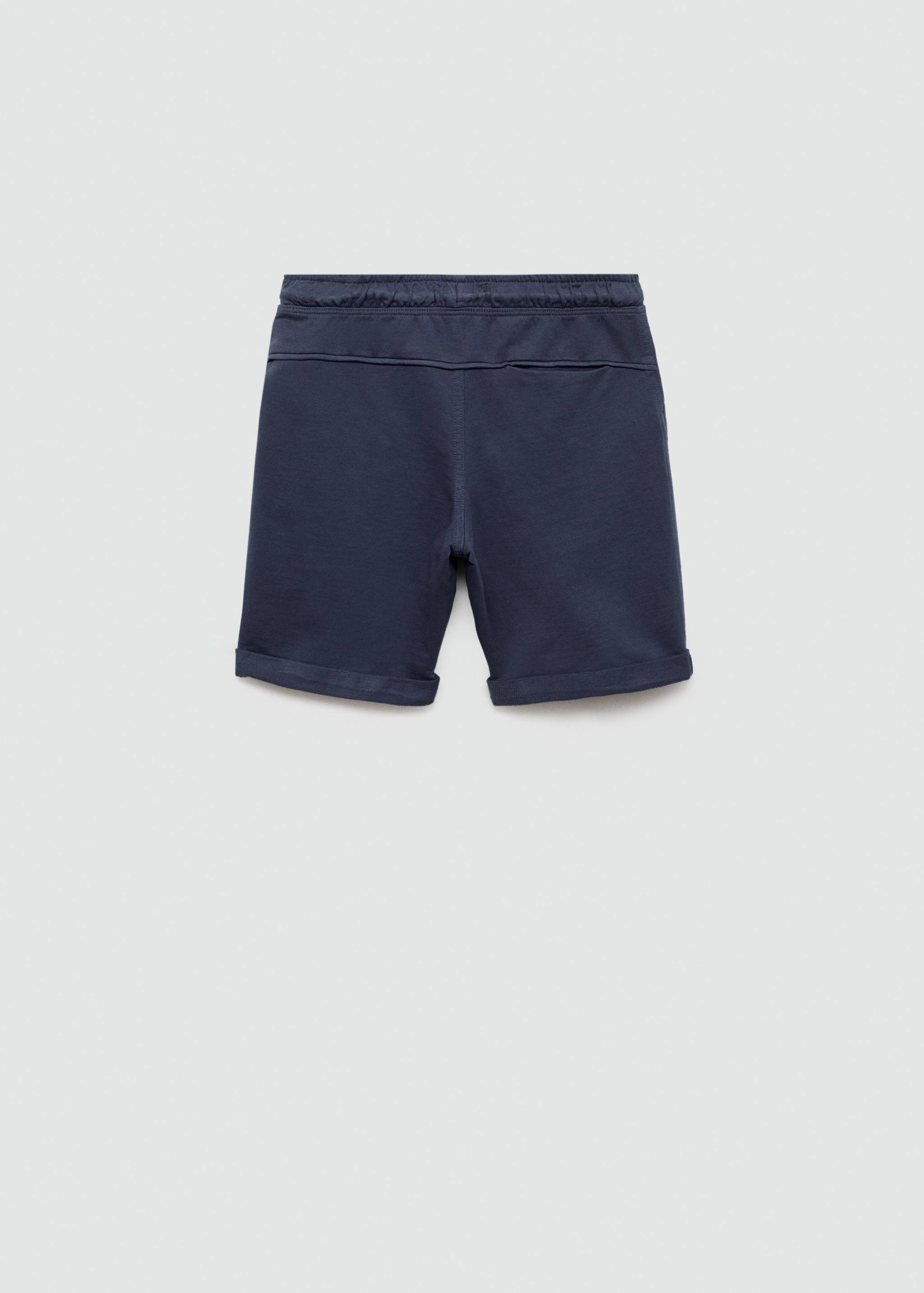 Elastic waist cotton Bermuda shorts - Reverse of the article