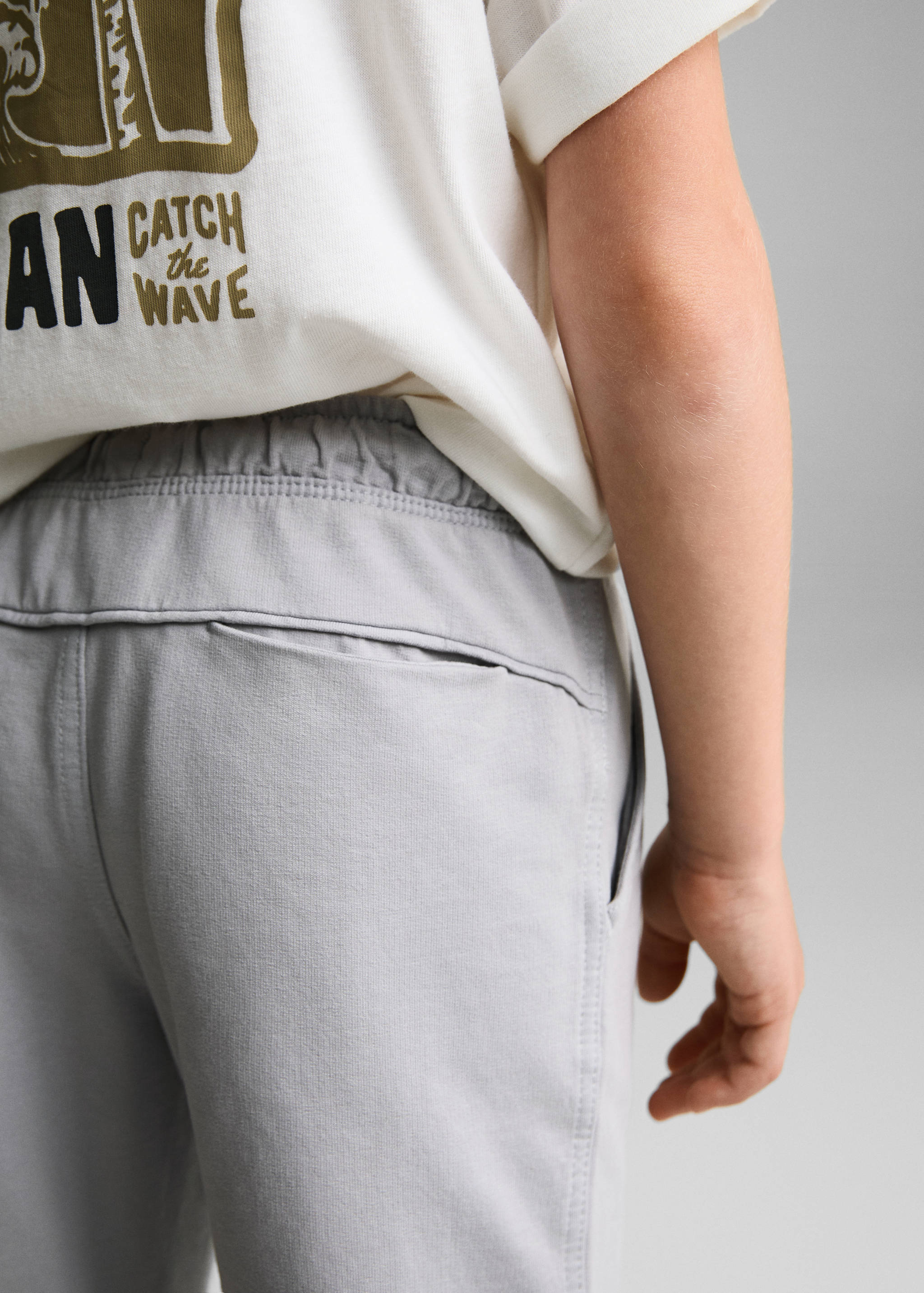 Elastic waist cotton Bermuda shorts - Details of the article 6