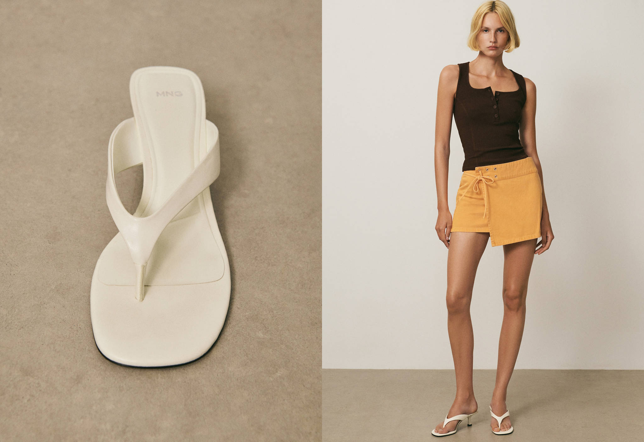Kitten heel sandals - Panoramic plane
