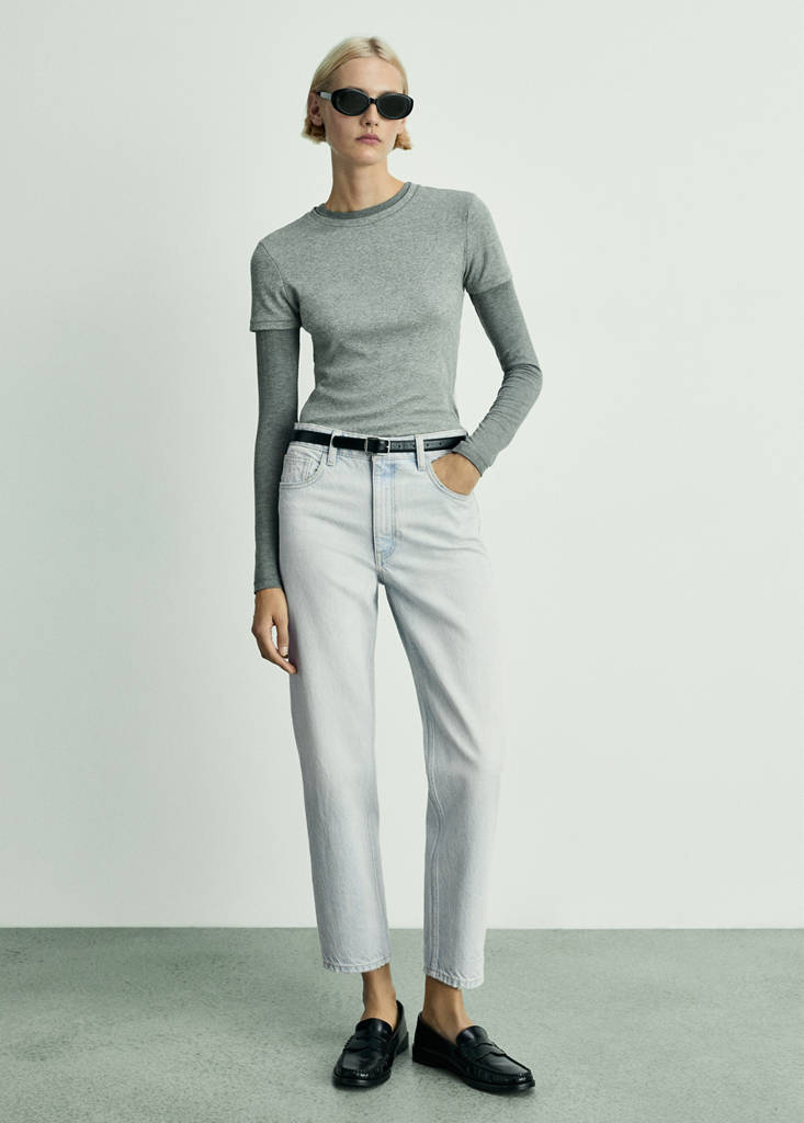 Newmom comfort high-rise jeans — Bleach Blue