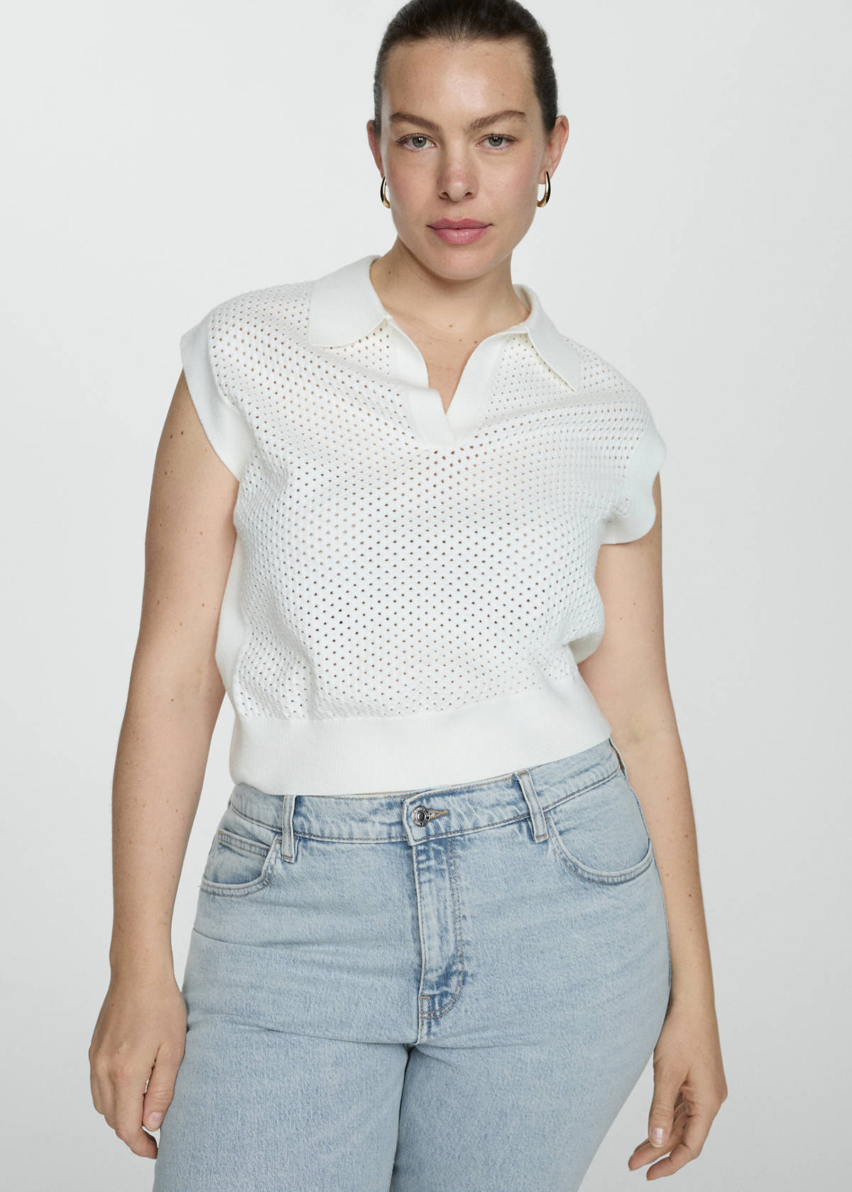 Newmom comfort high-rise jeans — Bleach Blue