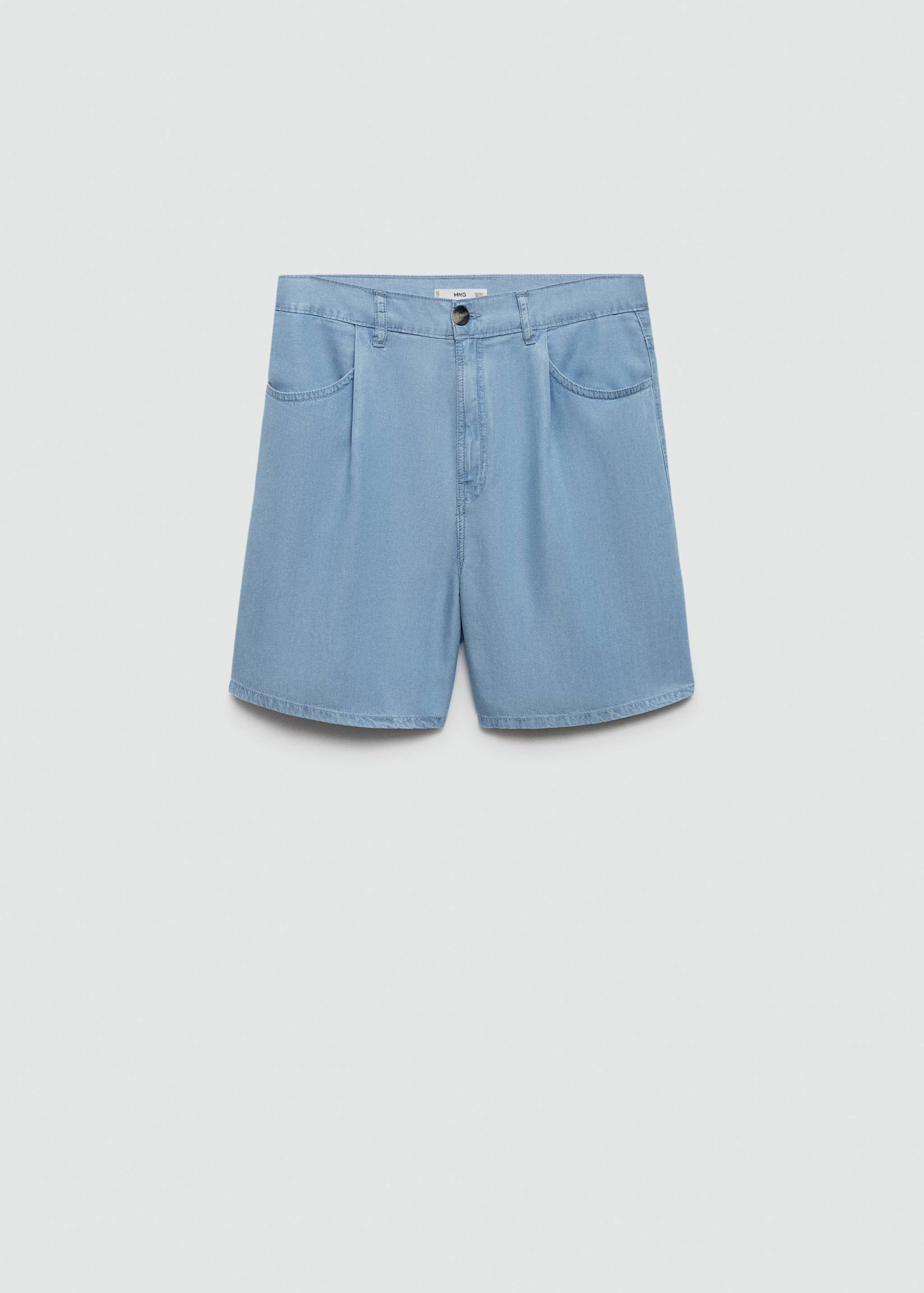 Lyocell pleated bermuda shorts - Article without model