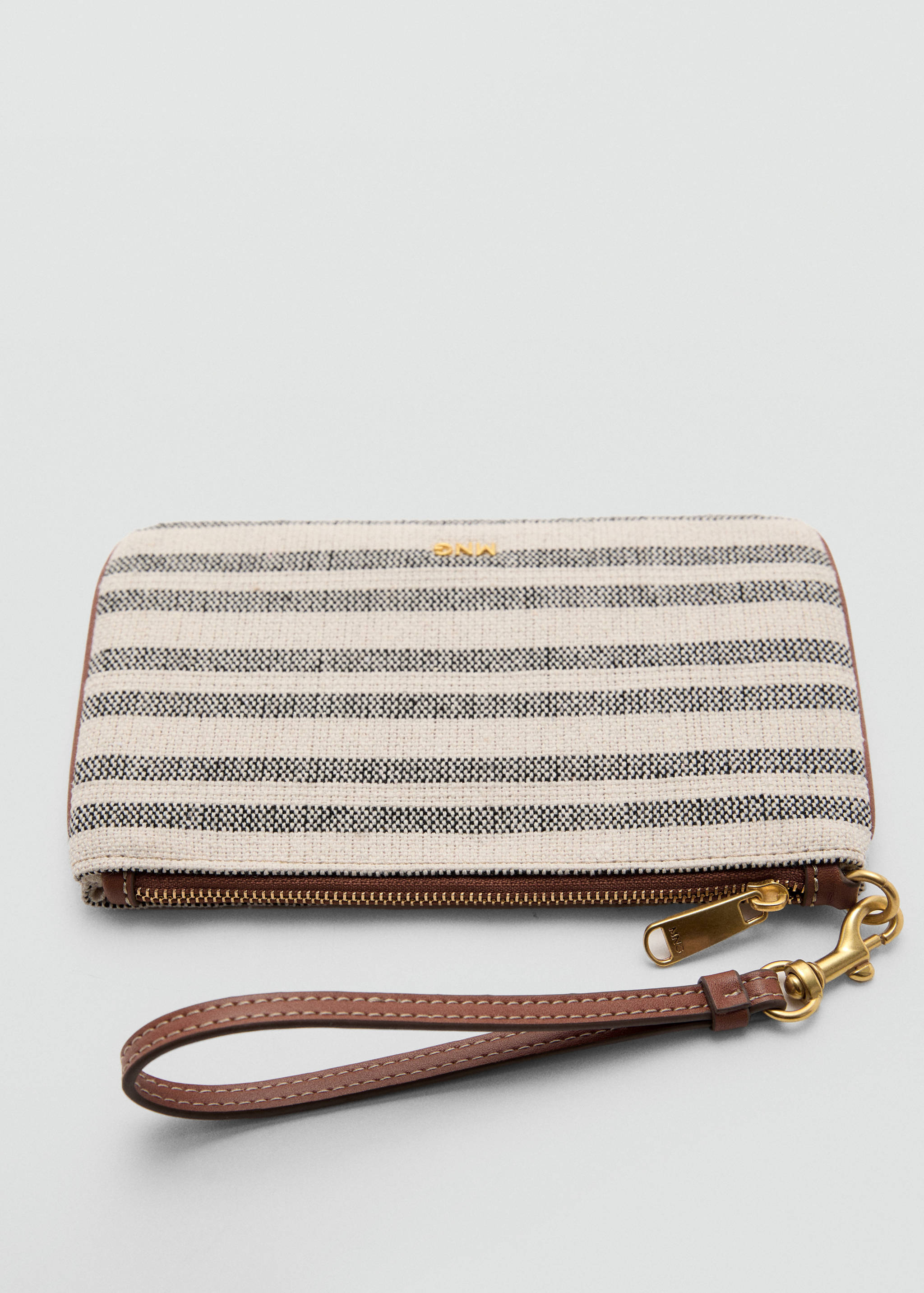 Stripe-print toiletry bag - Details of the article 1