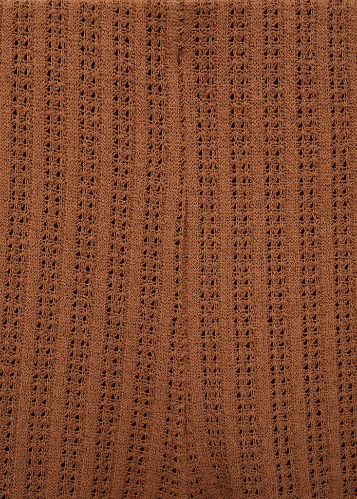 Straight-fit knitted shorts — Caramel