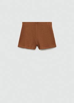 Straight-fit knitted shorts — Caramel 1