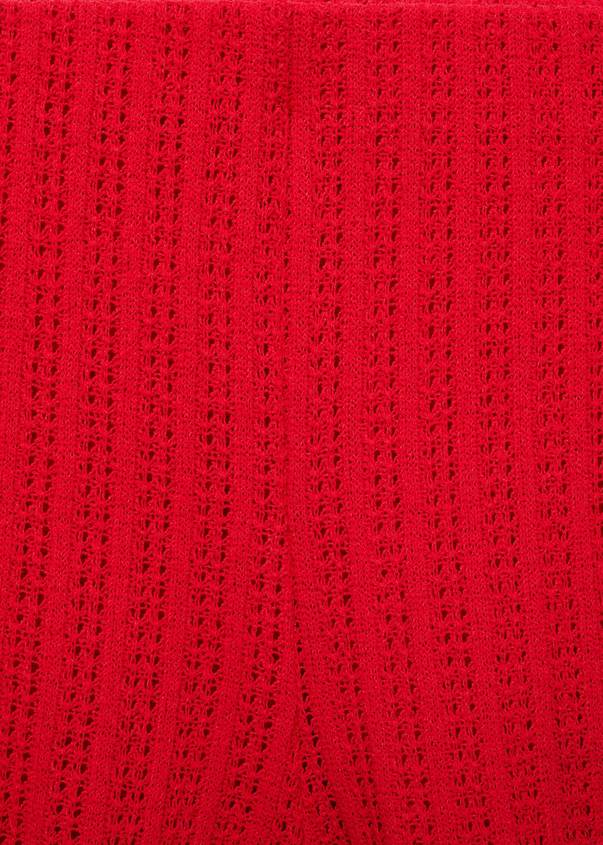 Straight-fit knitted shorts — Coral Red