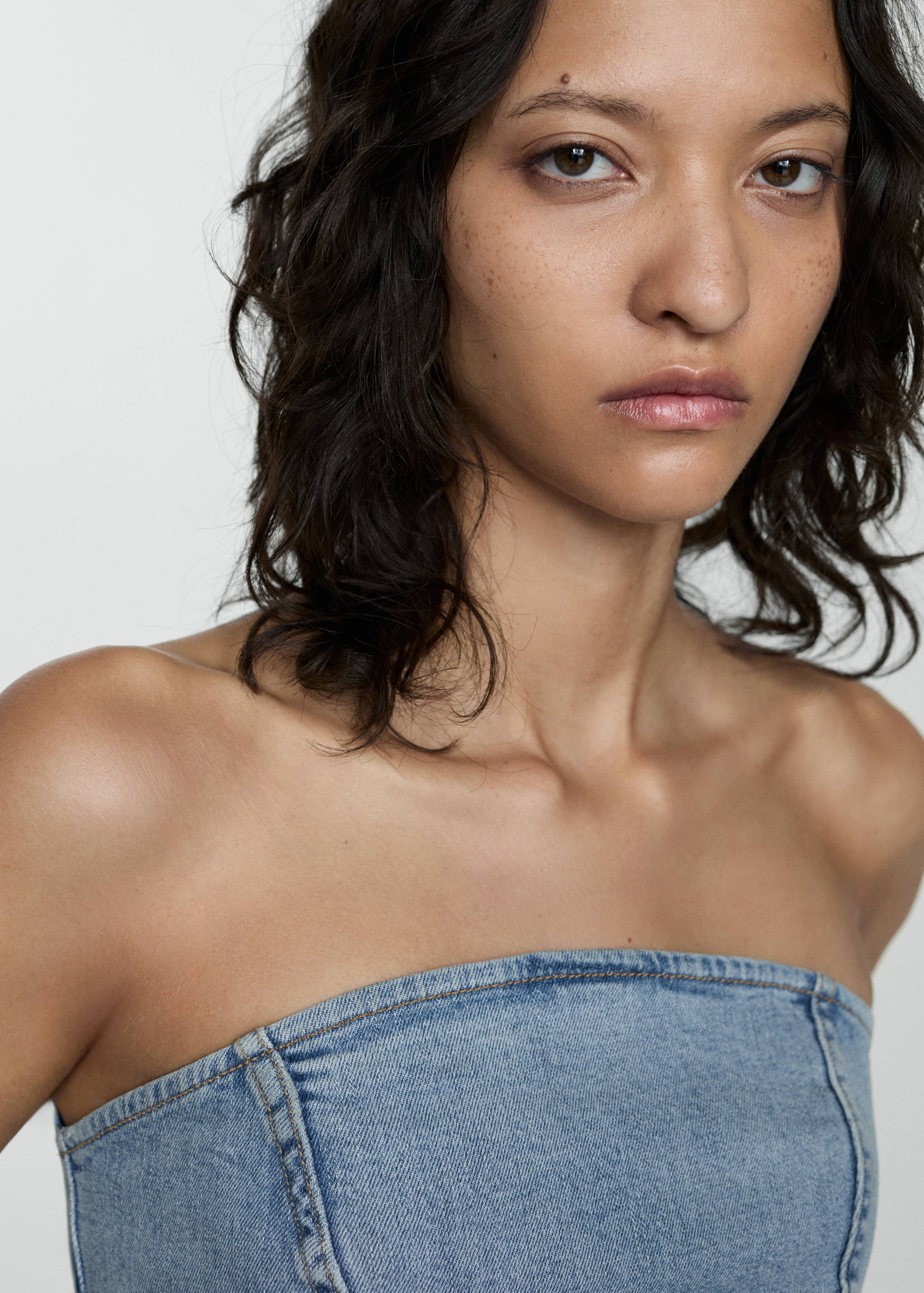 Top en jean bustier - Détail de l'article 1