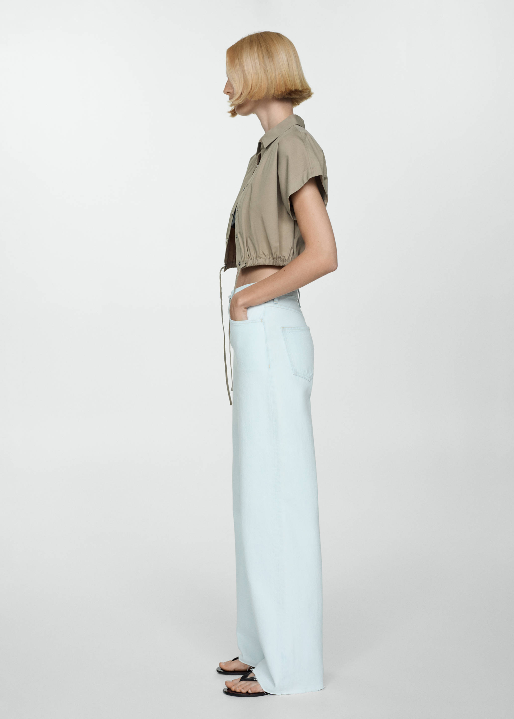 Jeans wide leg tiro alto - Plano general