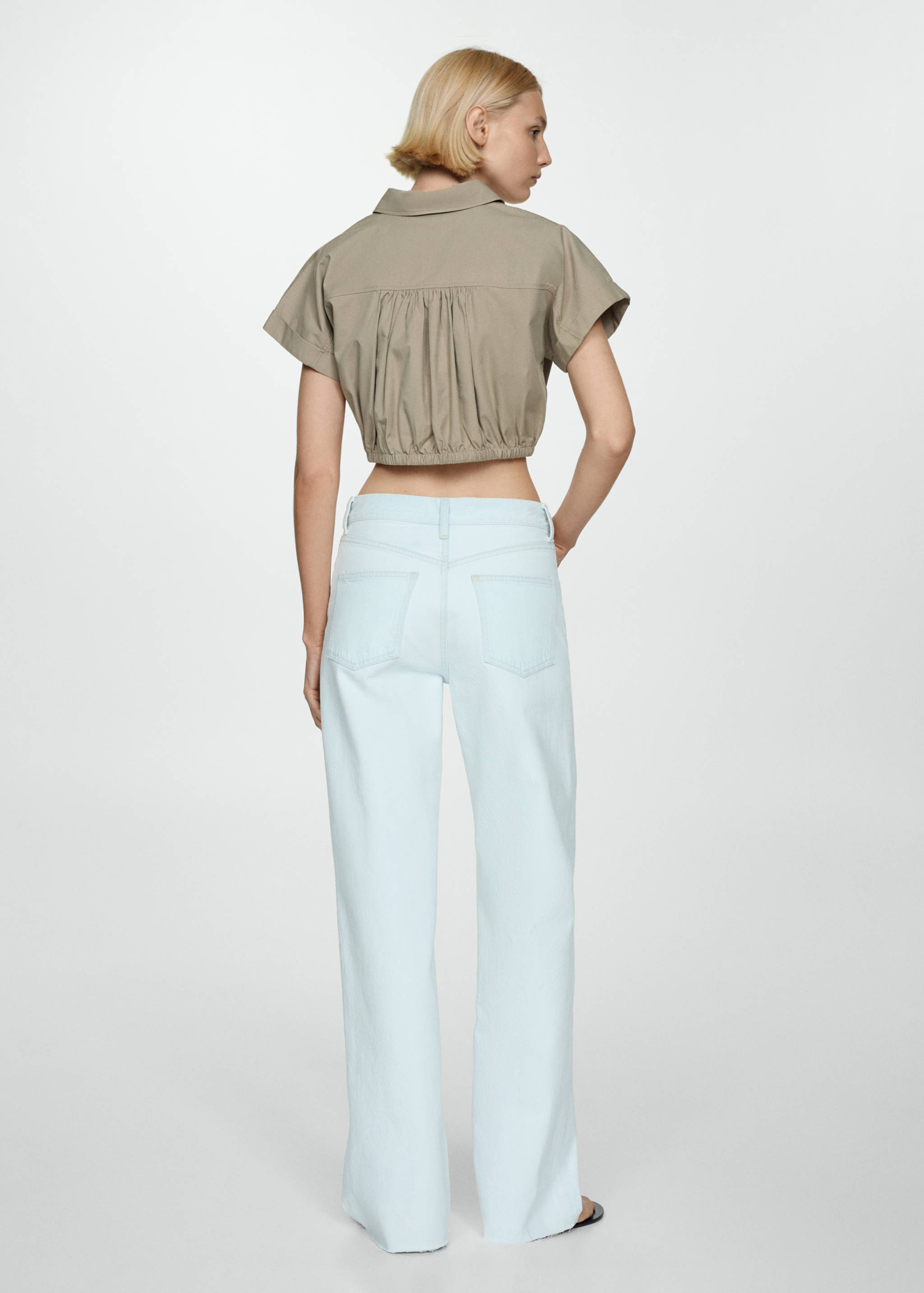 Jeans wide leg tiro alto - Reverso del artículo