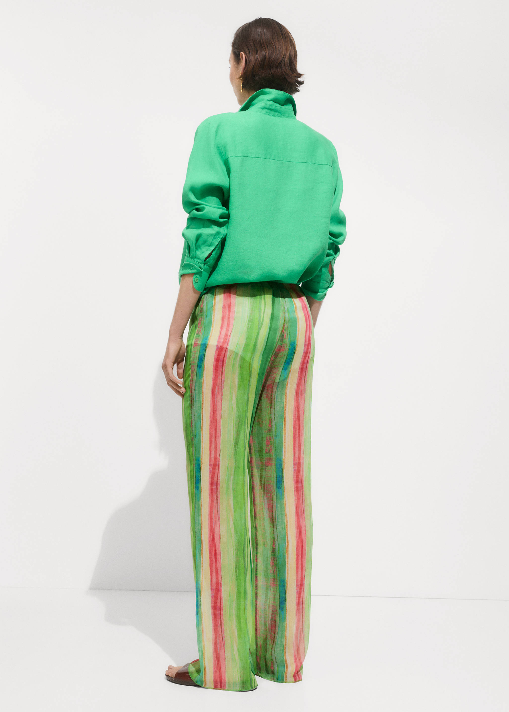 Semi-transparent printed trousers - Reverse of the article