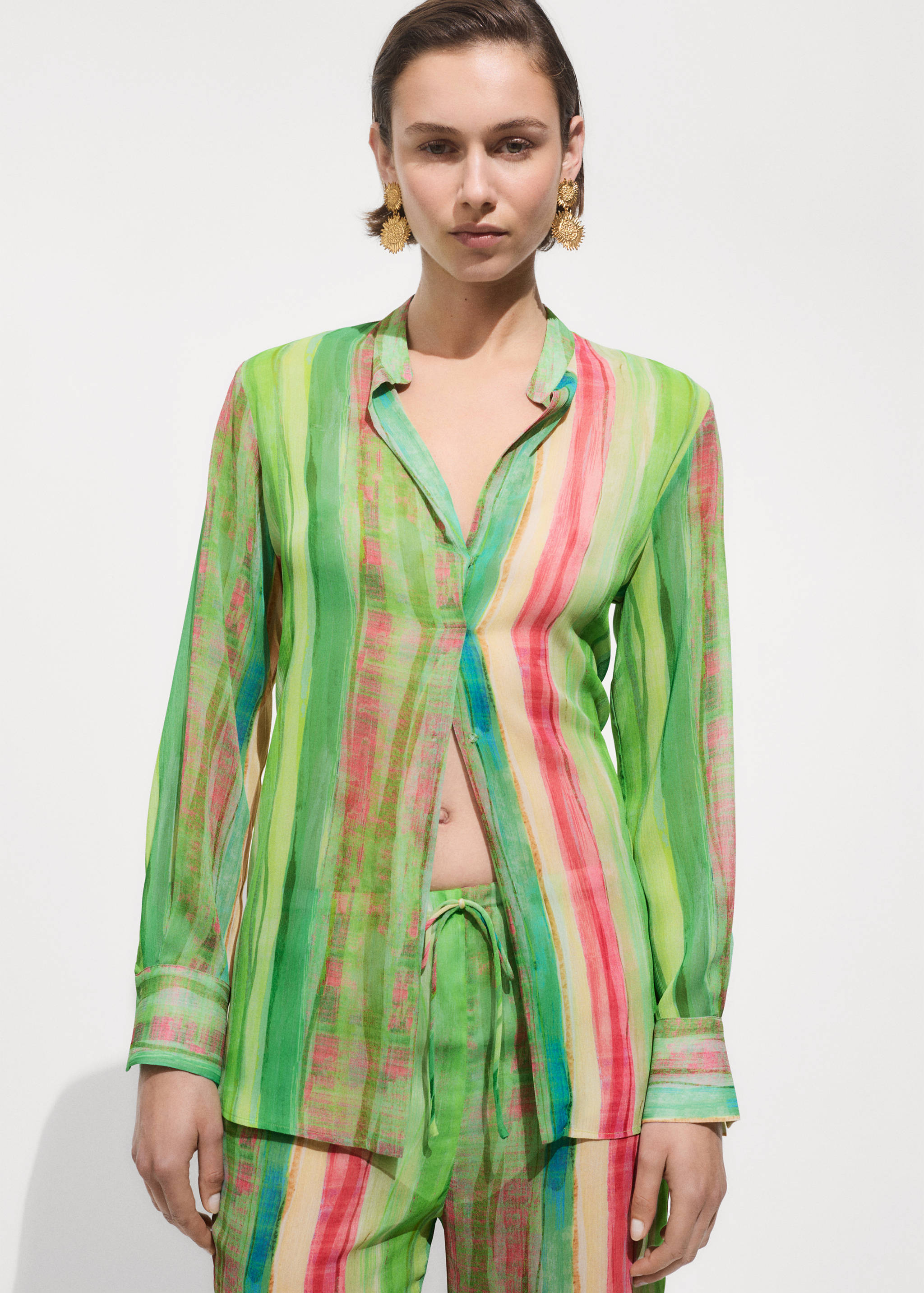 Semi-transparent printed trousers - Details of the article 2