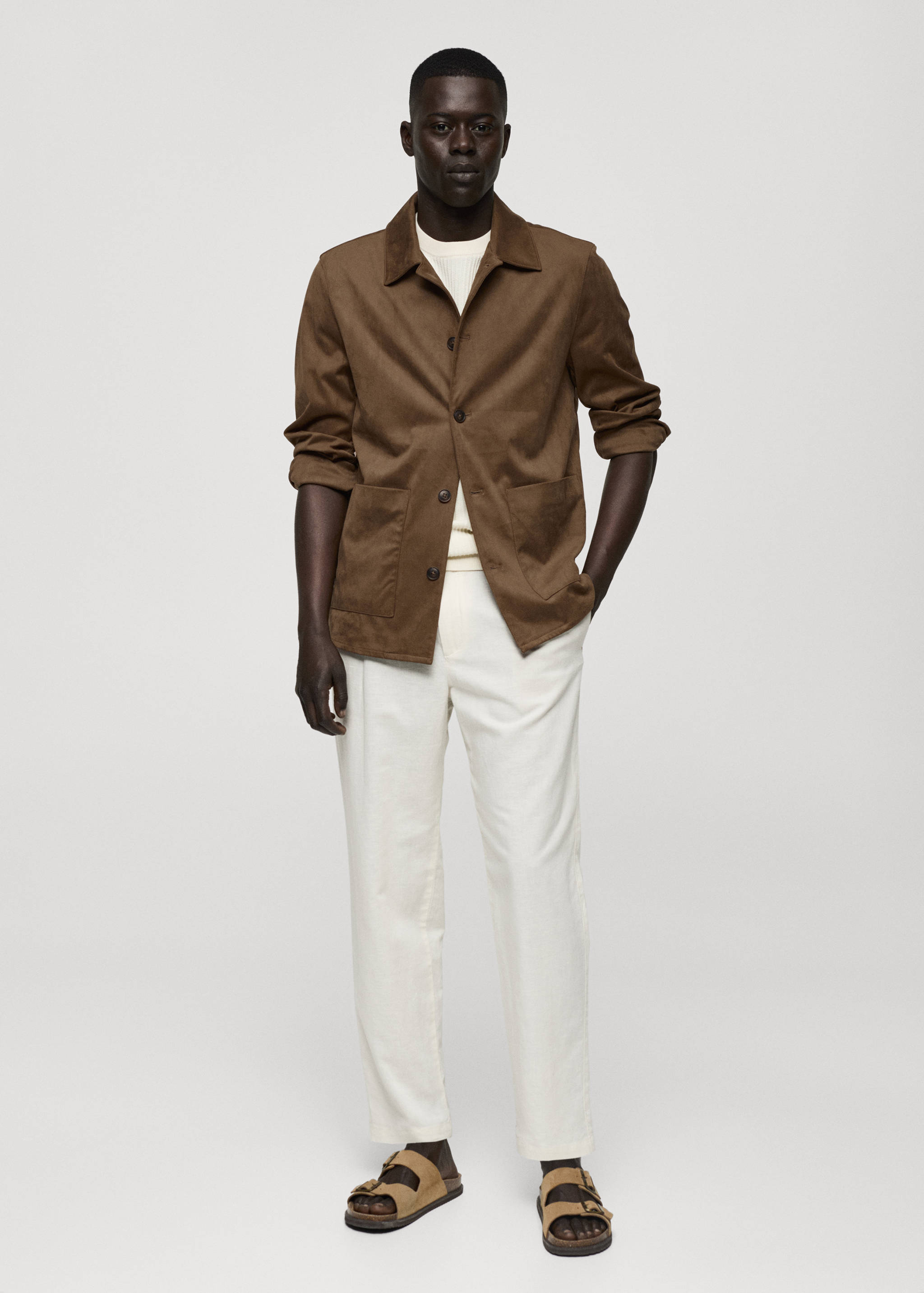 Surchemise imitation daim poches - Plan général