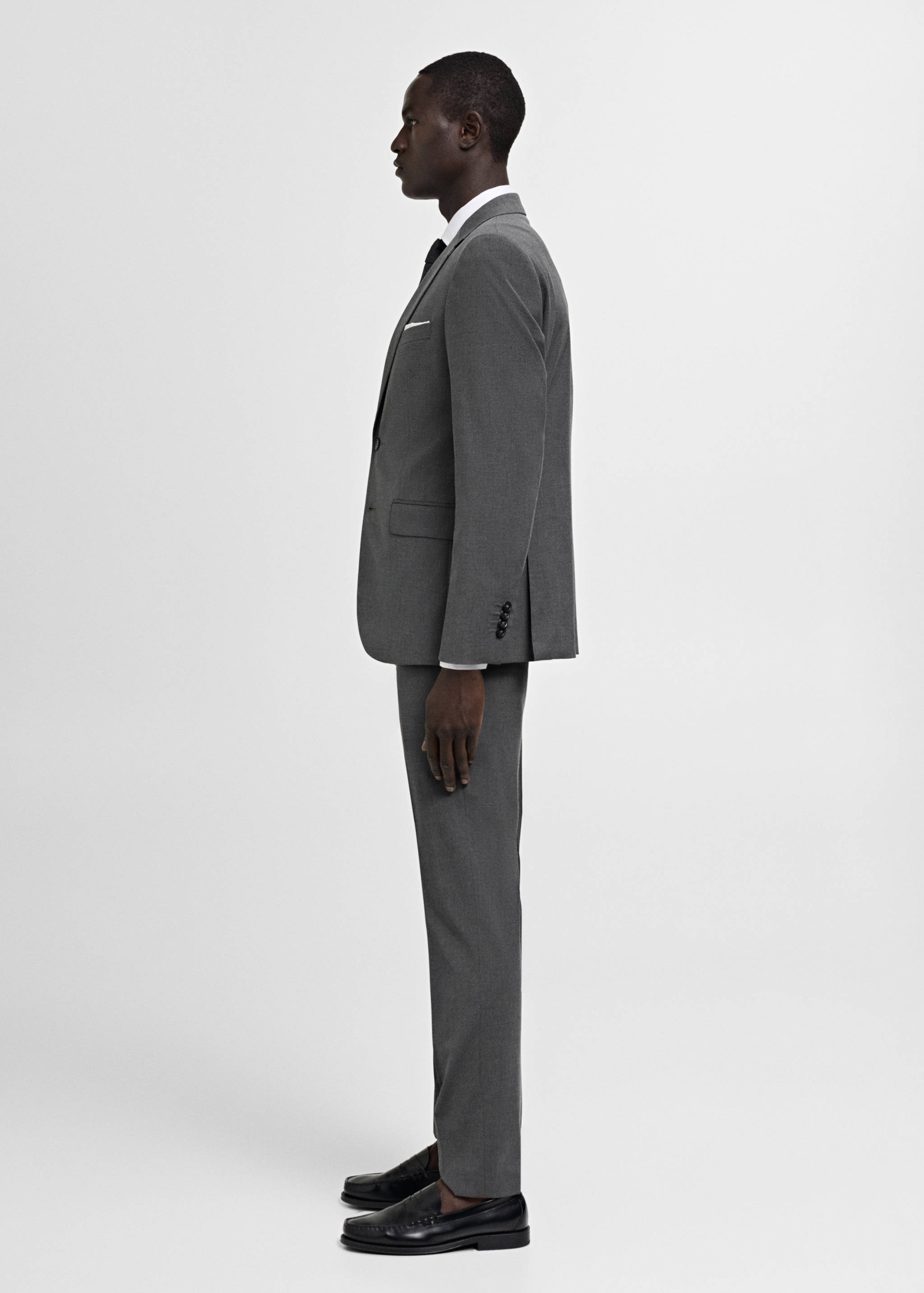 弹力面料修身西装夹克 - null