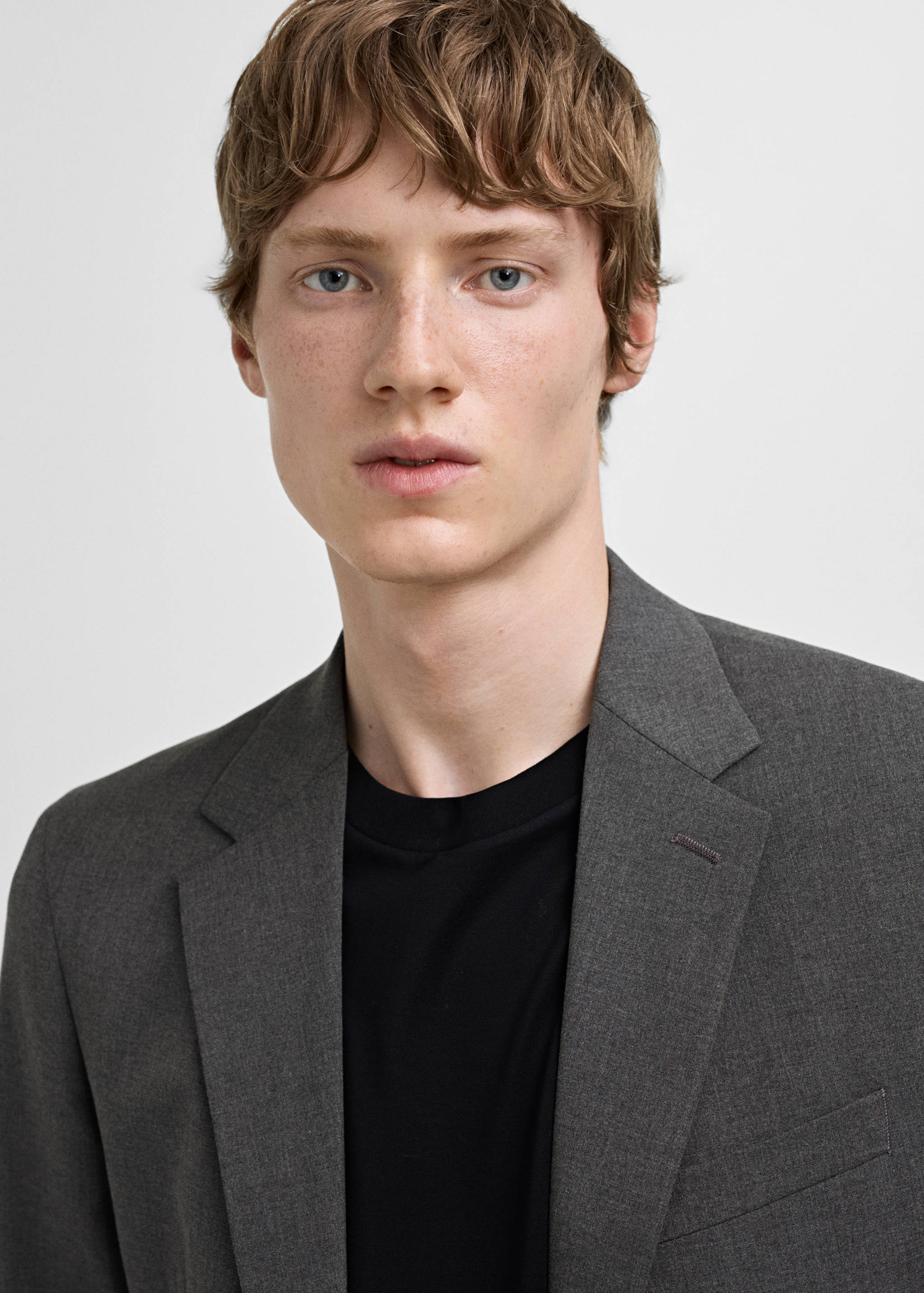 弹力面料修身西装夹克 - null