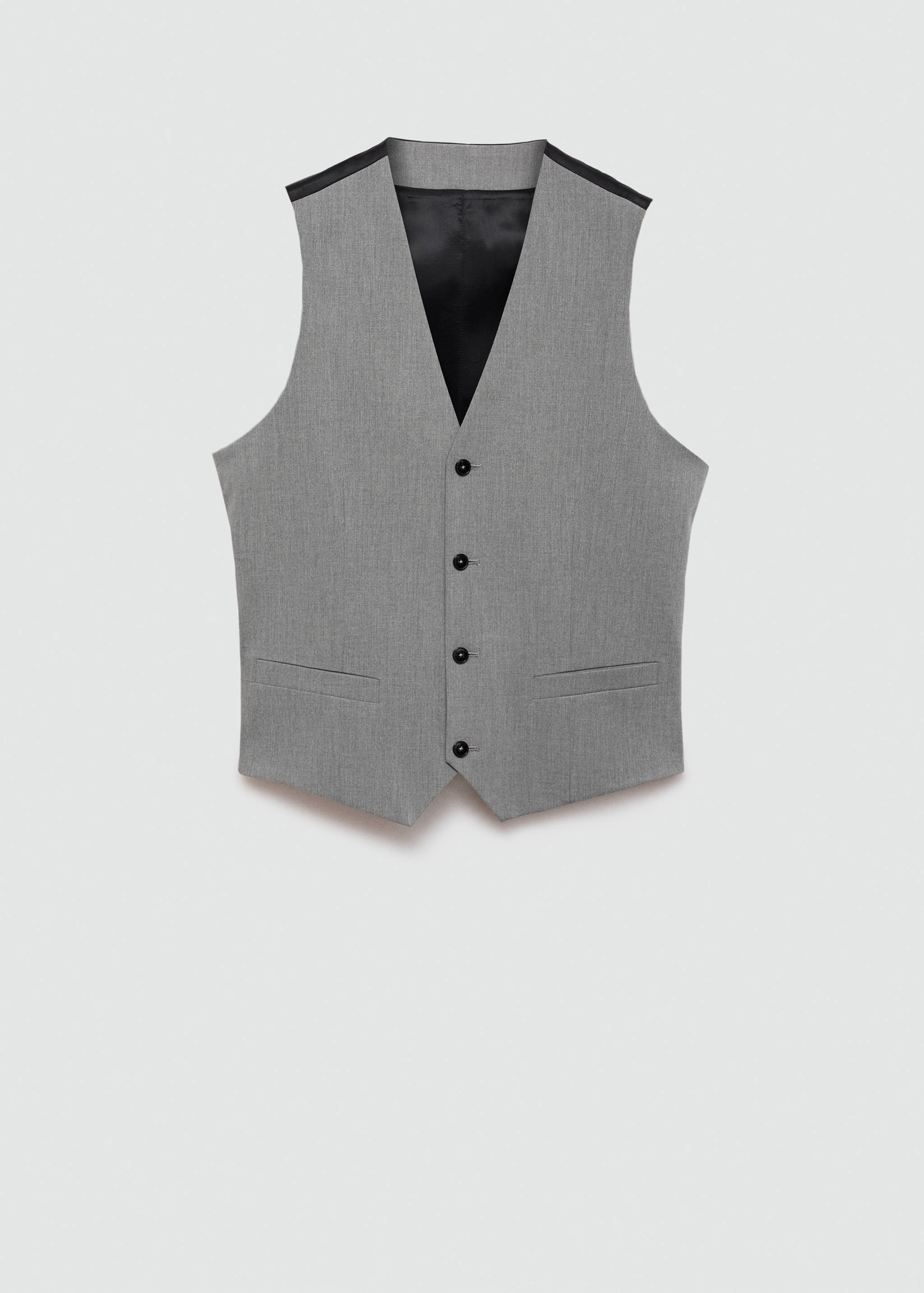 Super slim-fit stretch-fabric suit waistcoat - Article without model