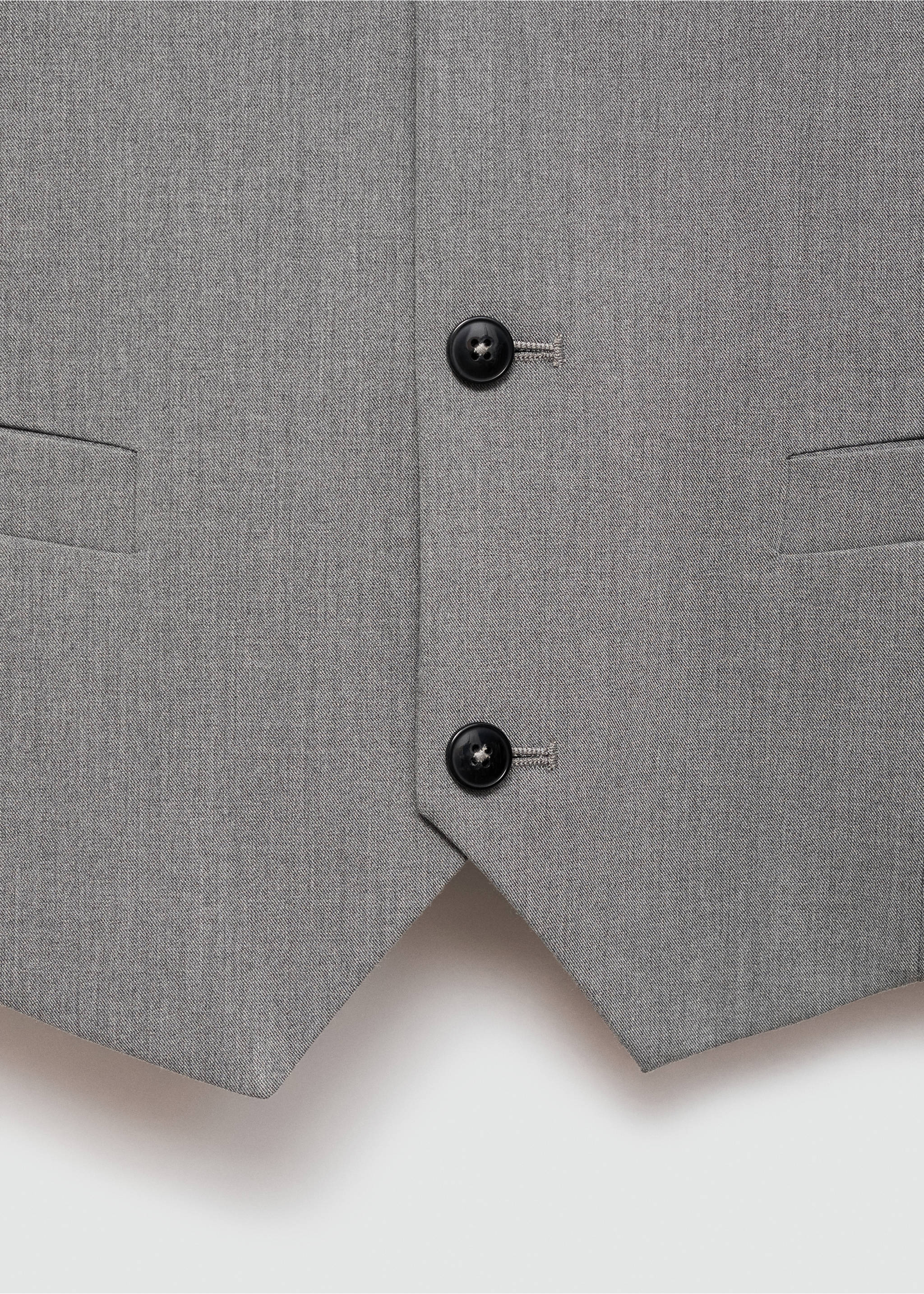Chaleco traje super slim fit tejido stretch - Detalle del artículo 8, Gris. Ref: 77060569-00.