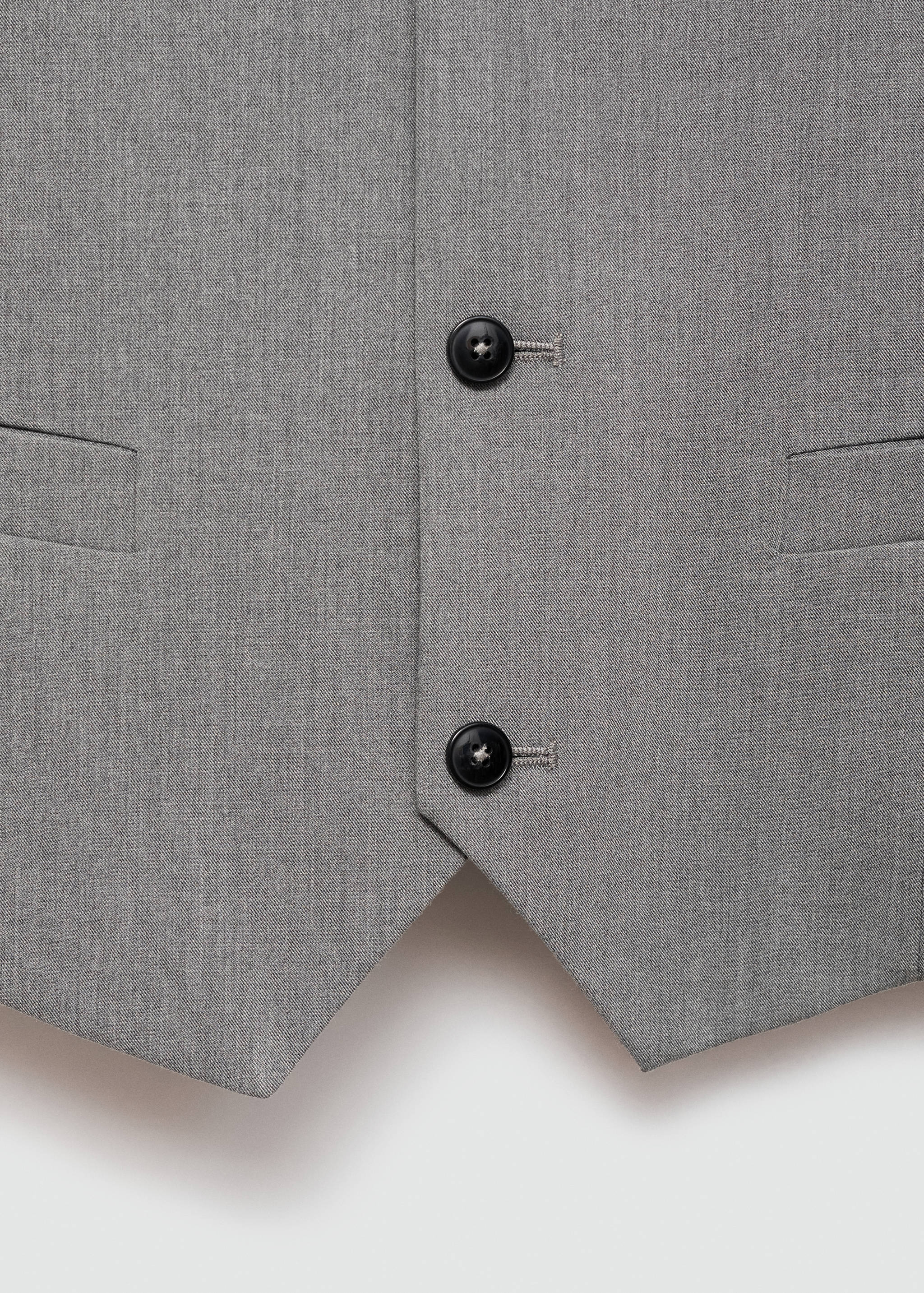 Super slim-fit stretch-fabric suit waistcoat - Details of the article 8