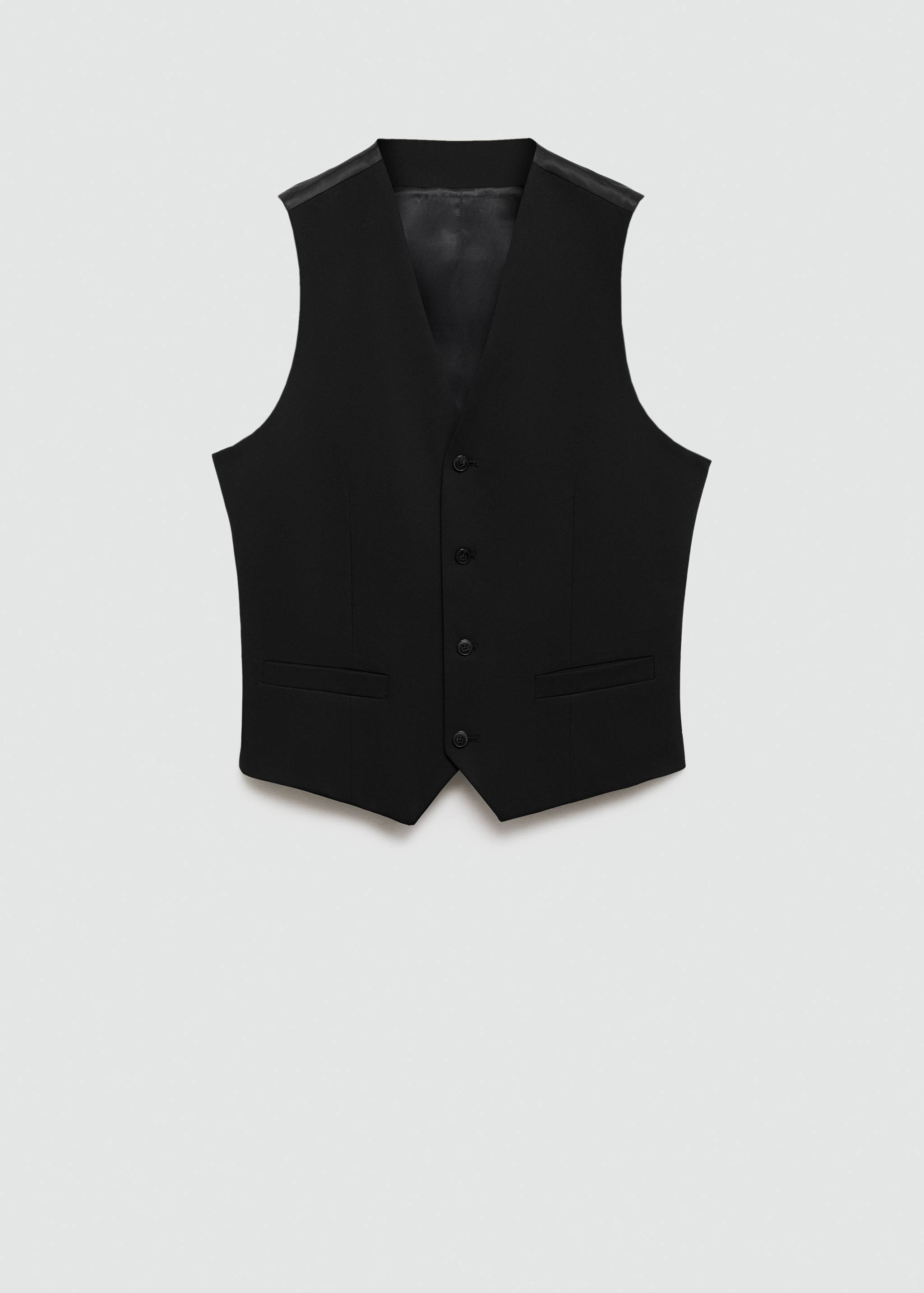 Super slim-fit stretch-fabric suit waistcoat - Article without model