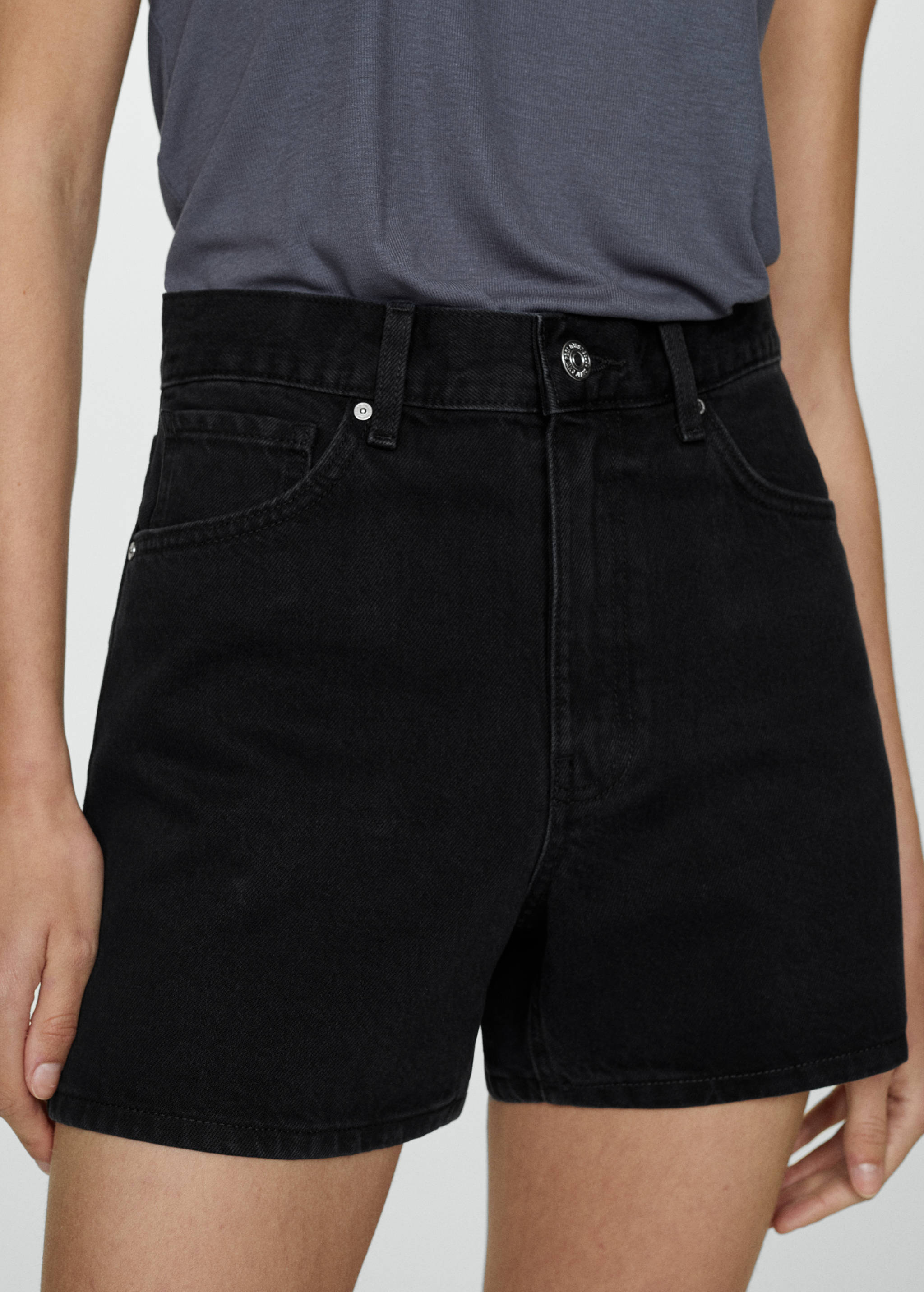 Short jean taille haute - Détail de l'article 1