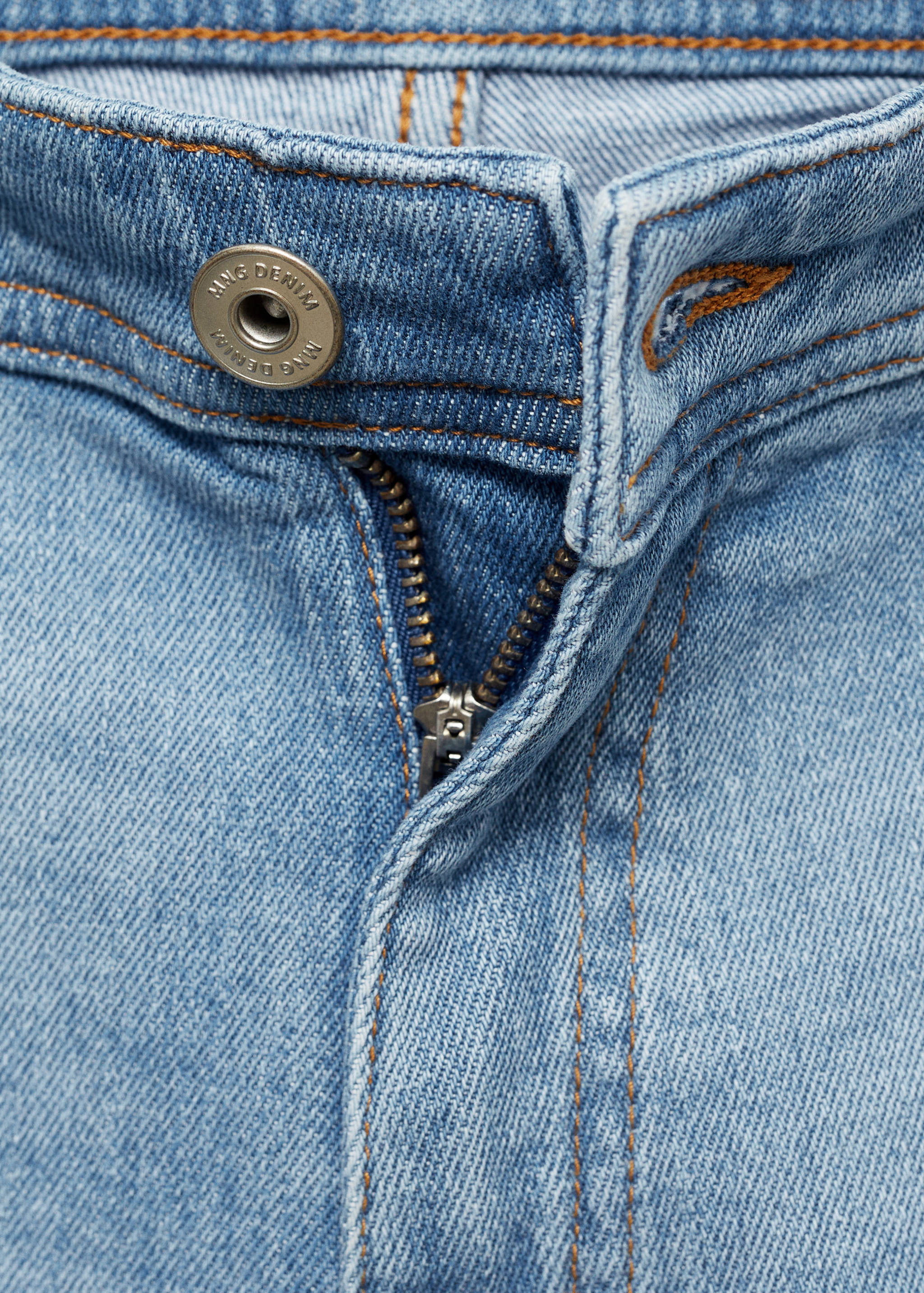 Slim-fit denim bermuda shorts - Details of the article 8