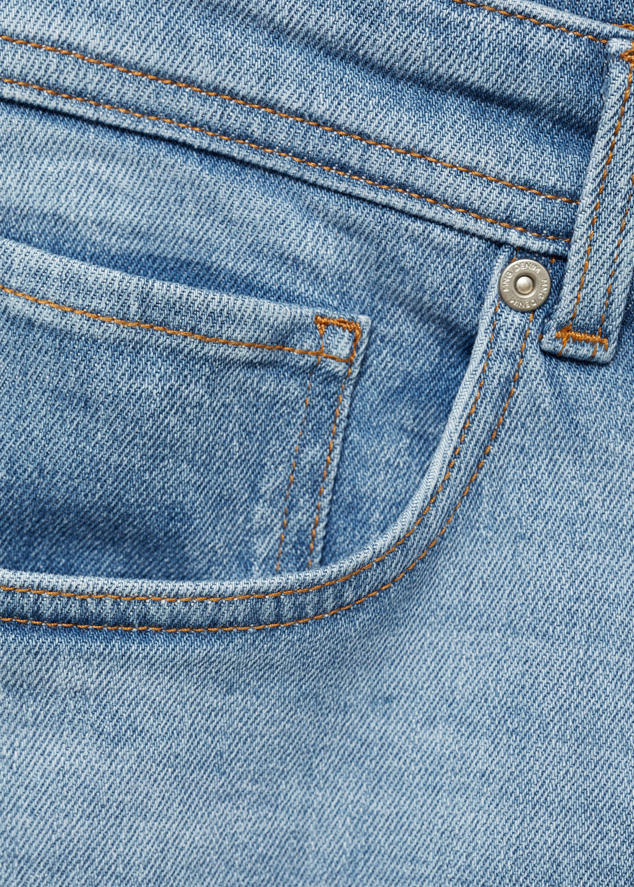 Slim-fit denim bermuda shorts - Details of the article 0