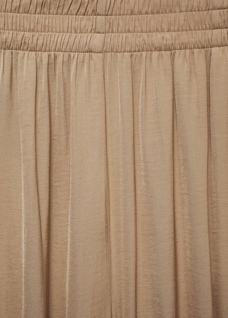 Wide leg fluid trousers — Beige