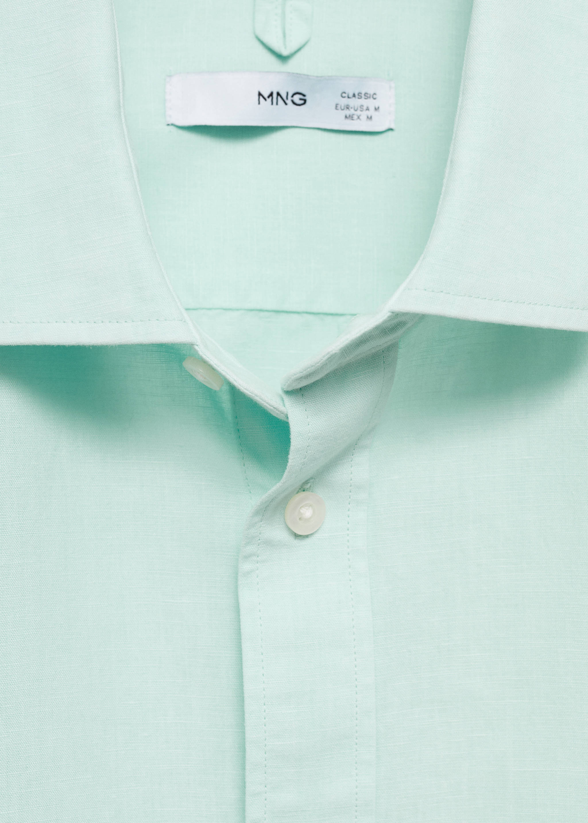 Classic-fit linen-blend shirt - Details of the article 8
