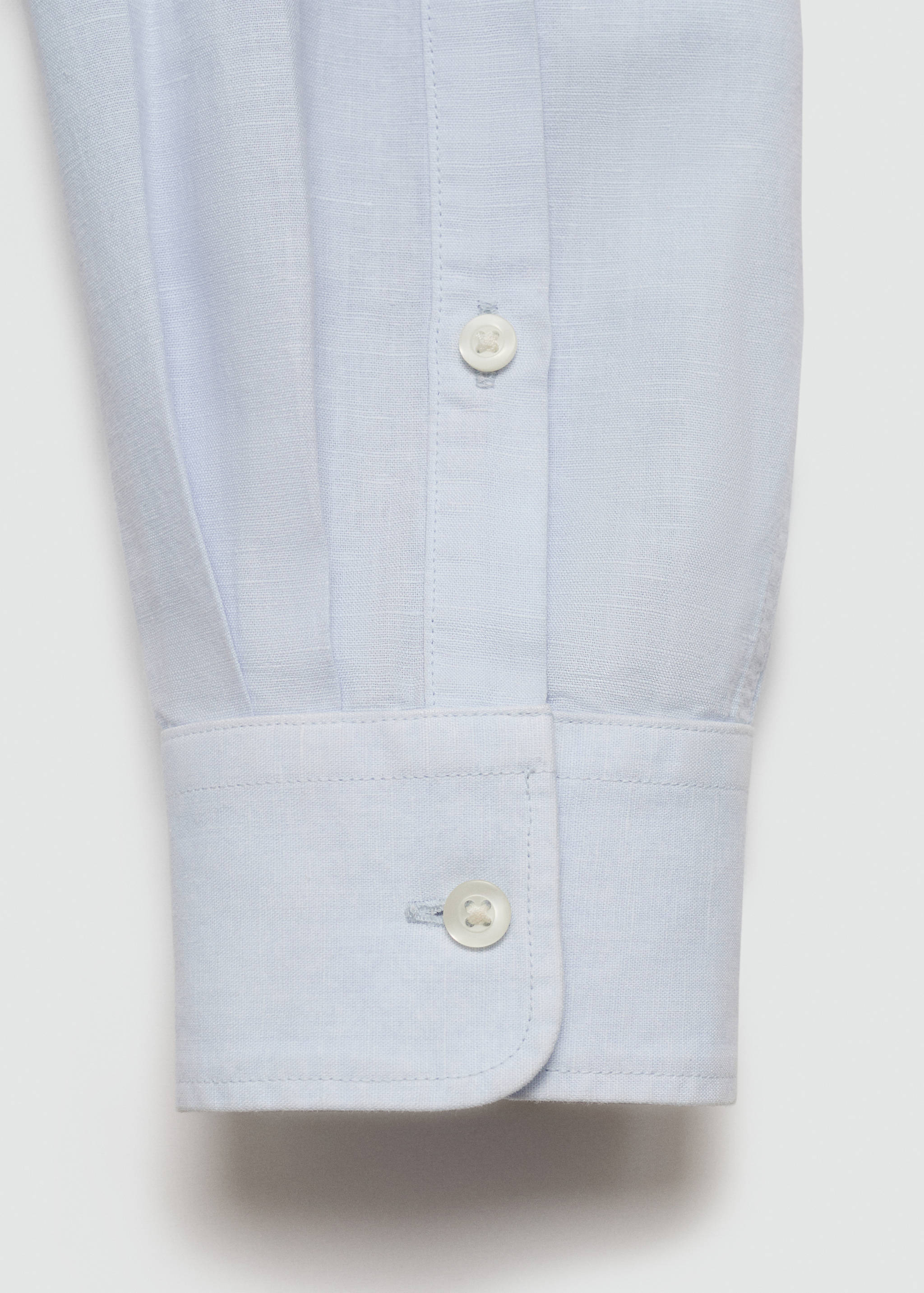 Classic-fit linen-blend shirt - Details of the article 0