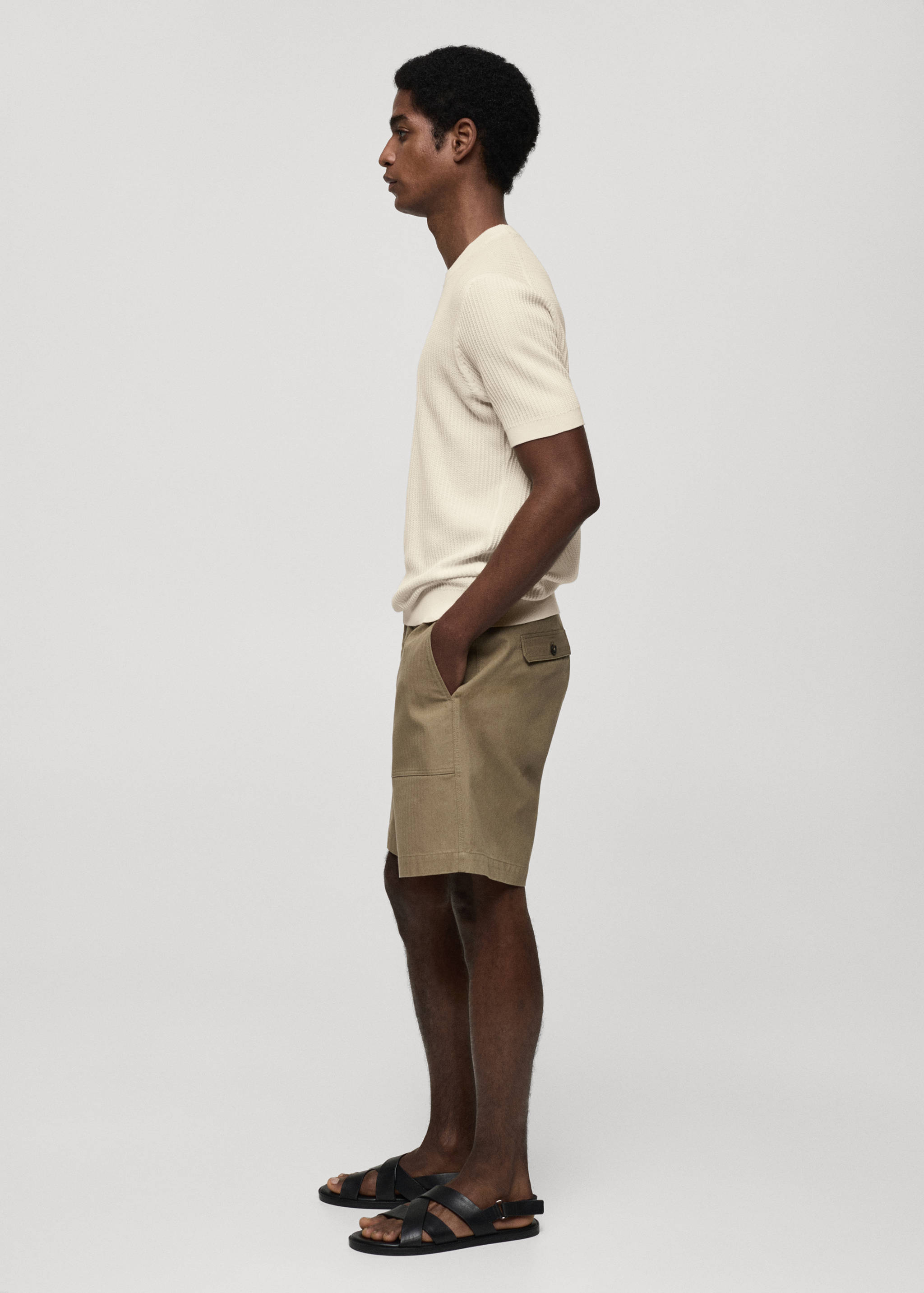 Трикотажная футболка в рубчик - Деталь изделия 2