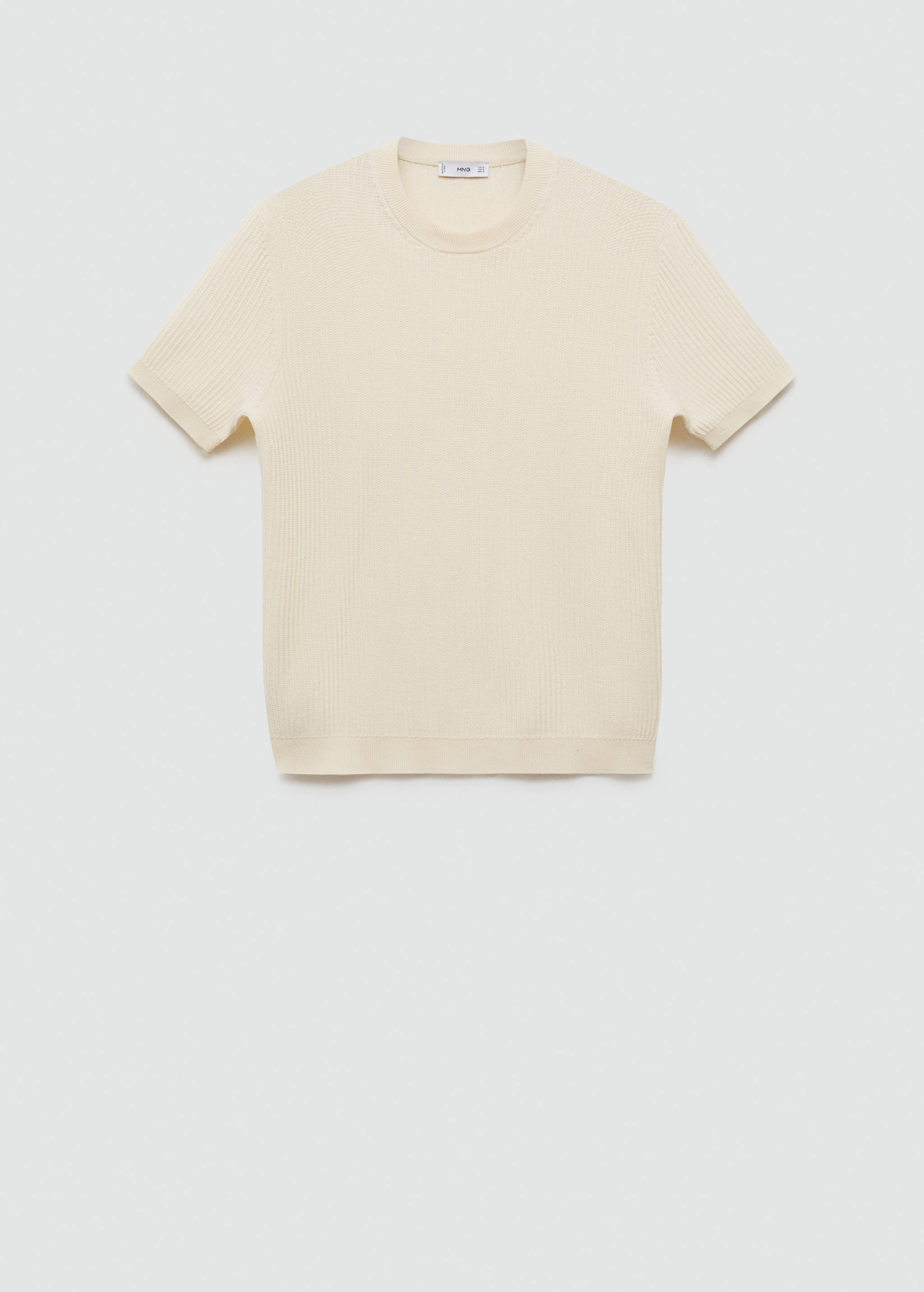 Трикотажная футболка в рубчик - Изделие без модели